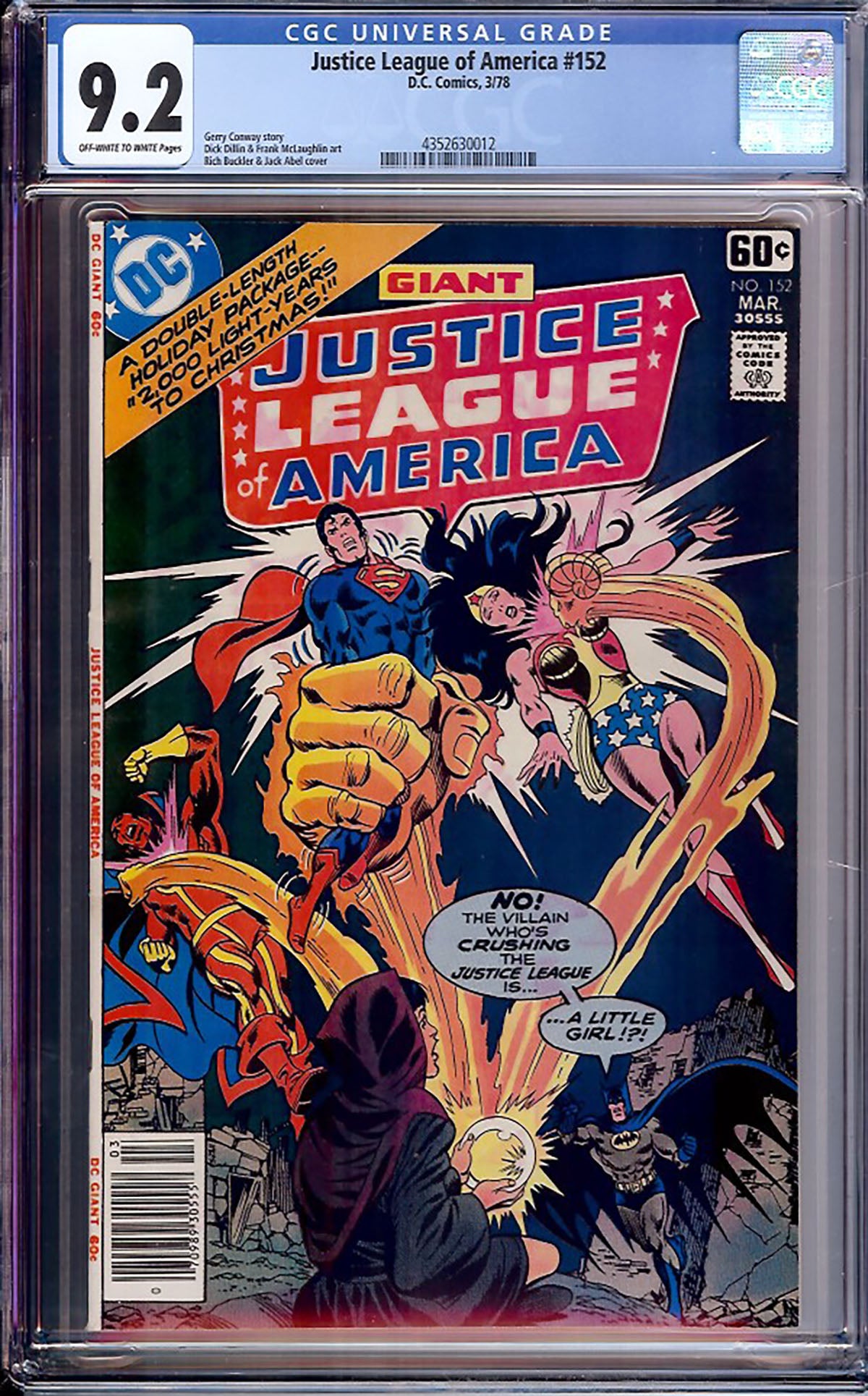Justice League of America #152 (DC, 1978) CGC 9.2