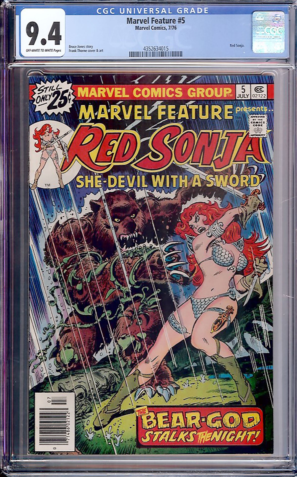Marvel Feature #5 (1976, Marvel) CGC 9.4