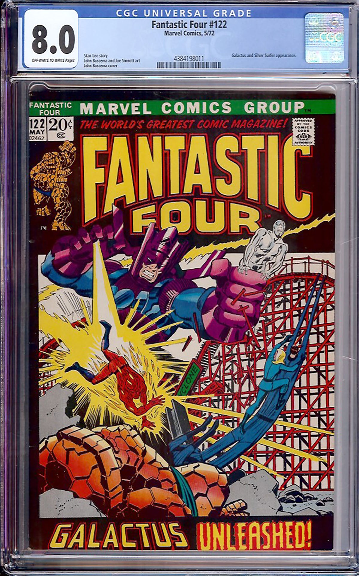 Fantastic Four #122 (1972, Marvel Comics) CGC 8.0