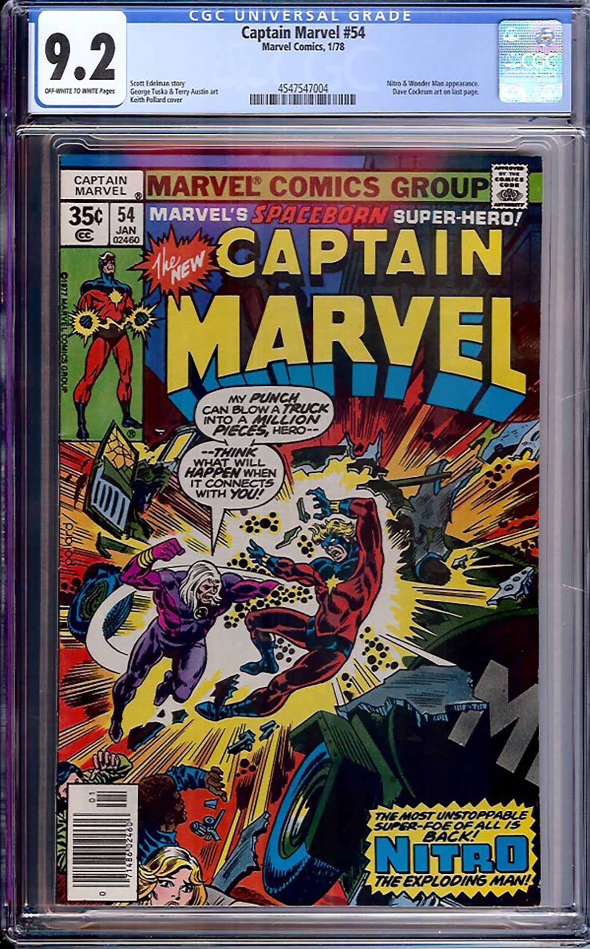 Captain Marvel #54 (1978, Marvel Comics) CGC 9.2