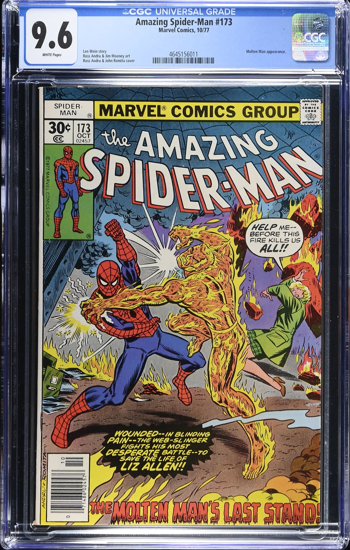 Amazing Spider-Man #173 (1977 Marvel) CGC 9.6