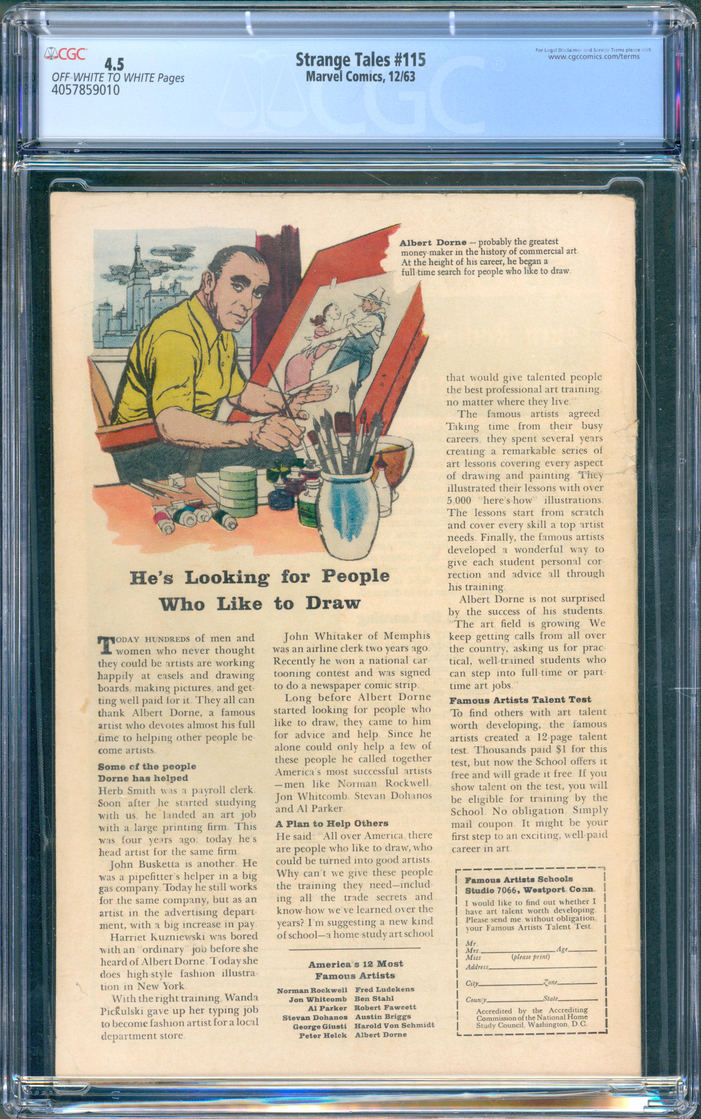 Strange Tales #115 (Marvel, 1963) CGC 4.5