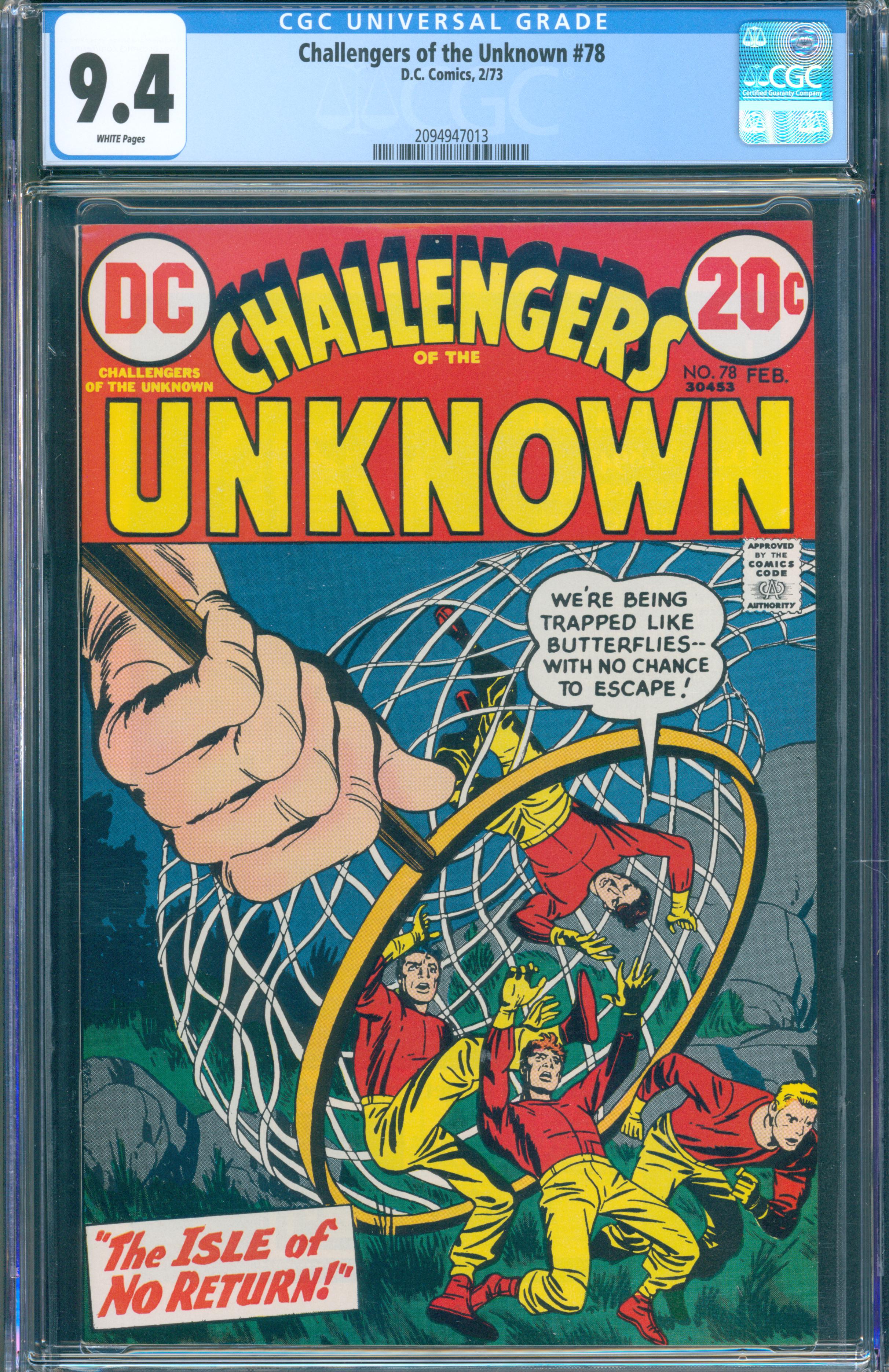 Challengers of the Unknown #78 (Feb 1973, DC) CGC 9.4