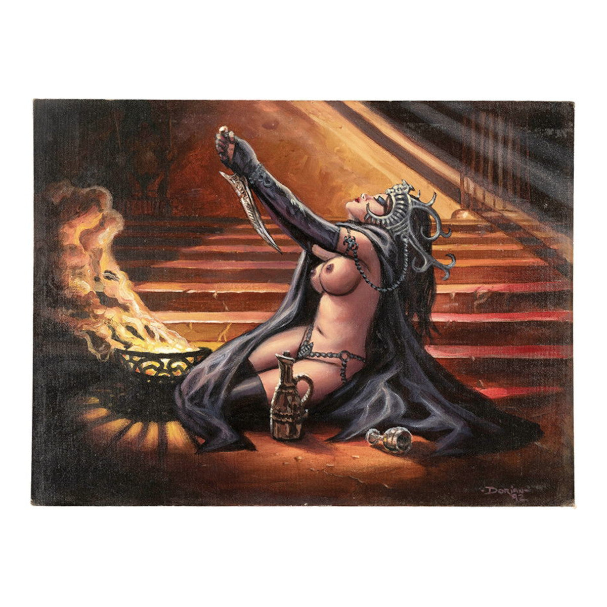 Dorian Cleavenger The Haven 1992 Original Acrylic 18x24 Signed