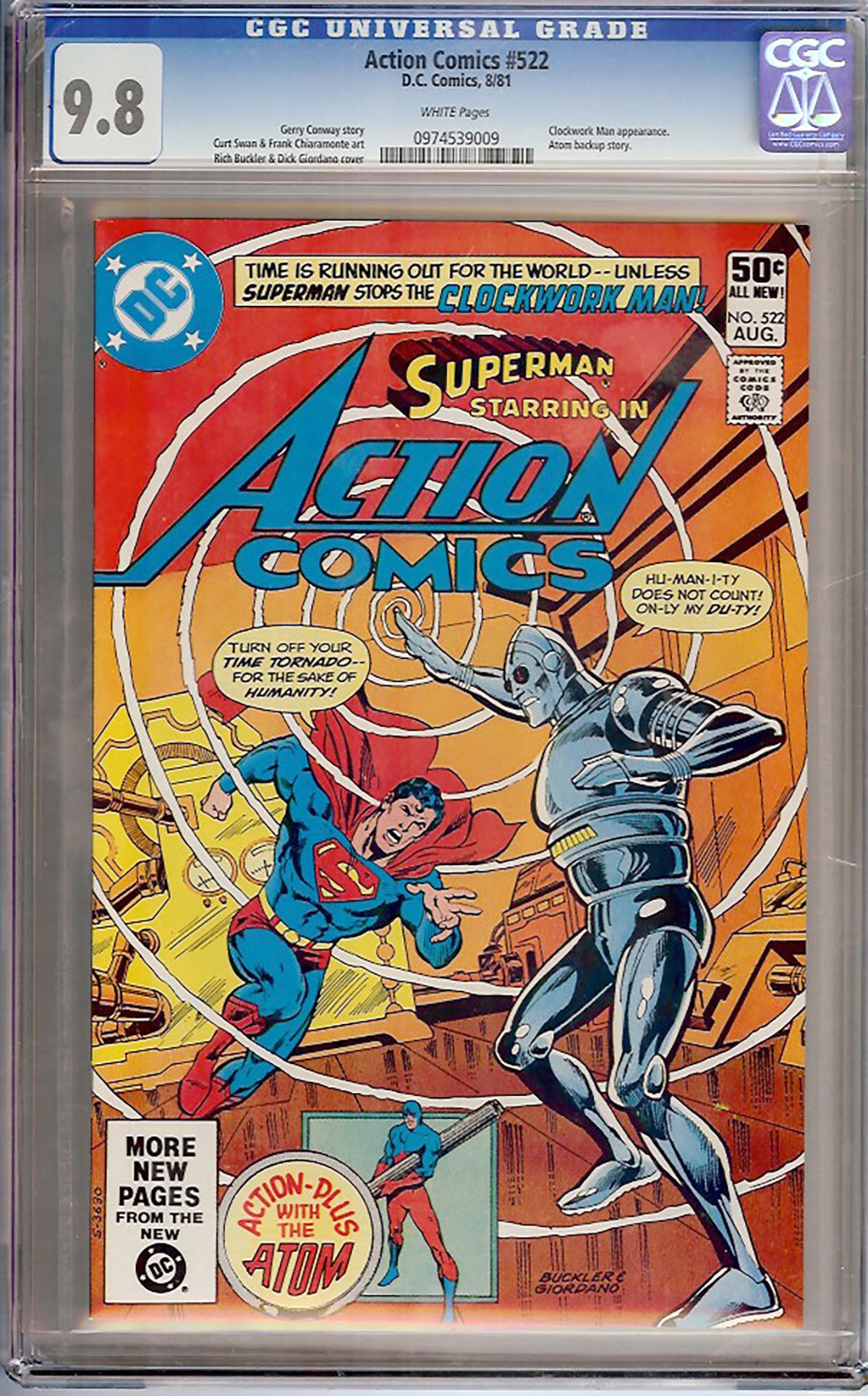 Action Comics #522 (DC, 1981) CGC 9.8 - HIGHEST GRADED!