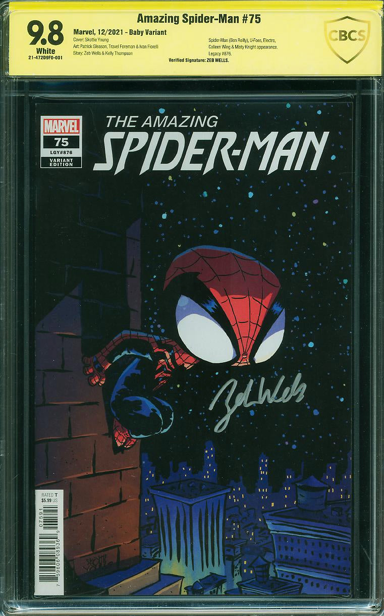 Amazing Spider-Man #75 Skottie Young Baby Variant (Marvel, 2021) CBCS 9.8
