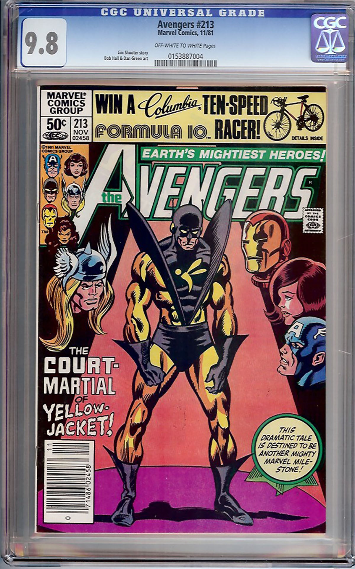 Avengers #213 (1981, Marvel) CGC 9.8 - Highest Graded!
