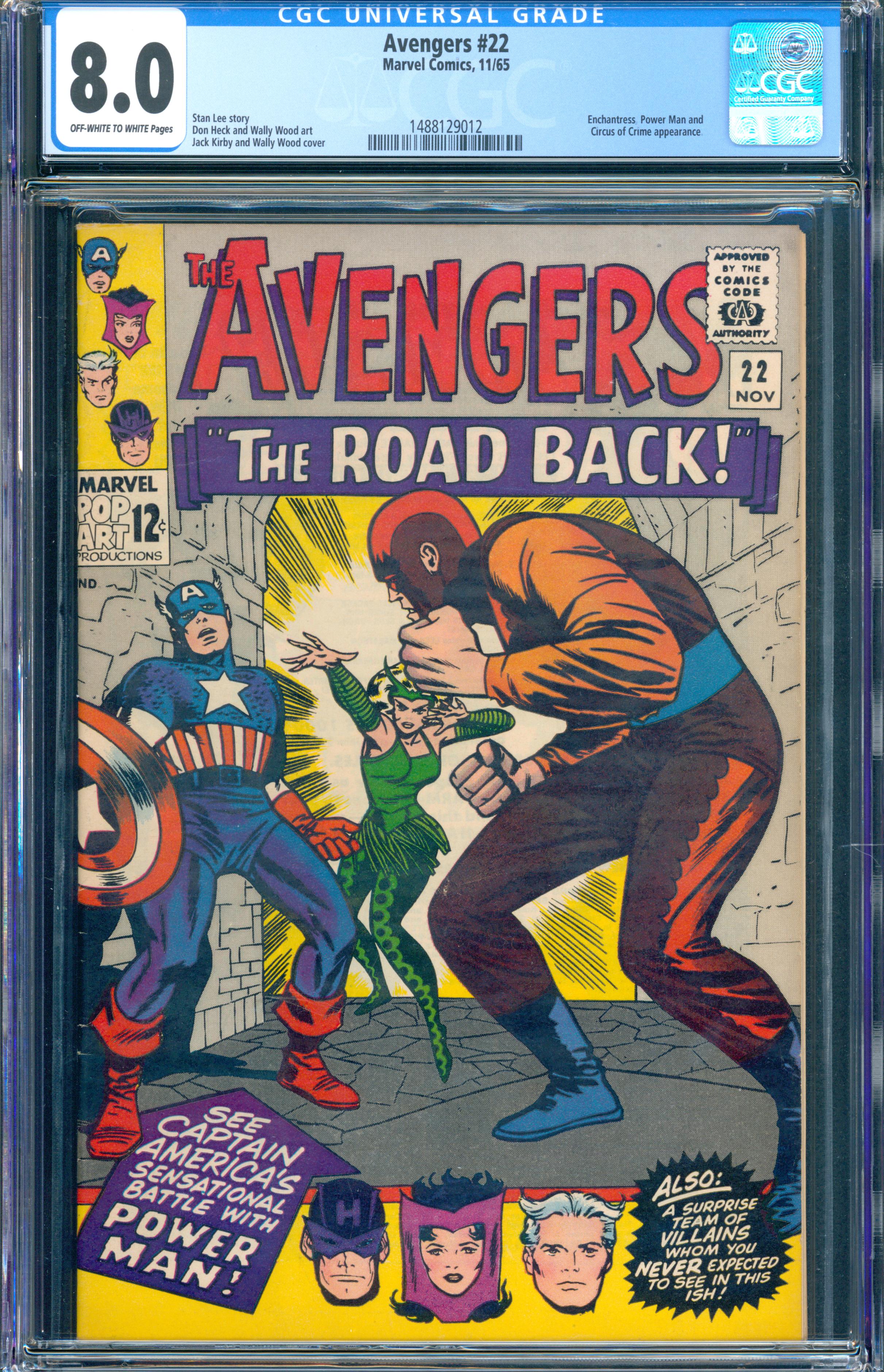 Avengers #22 (Marvel Comics, Nov 1965) CGC 8.0