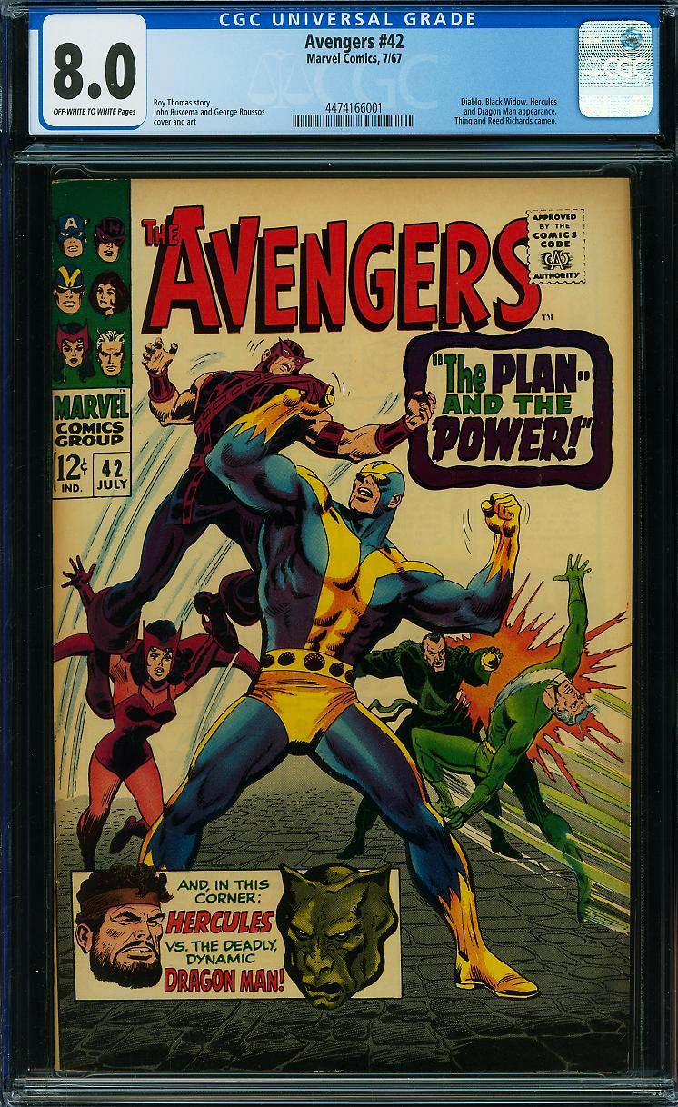 Avengers #42 (July 1967, Marvel) CGC 8.0