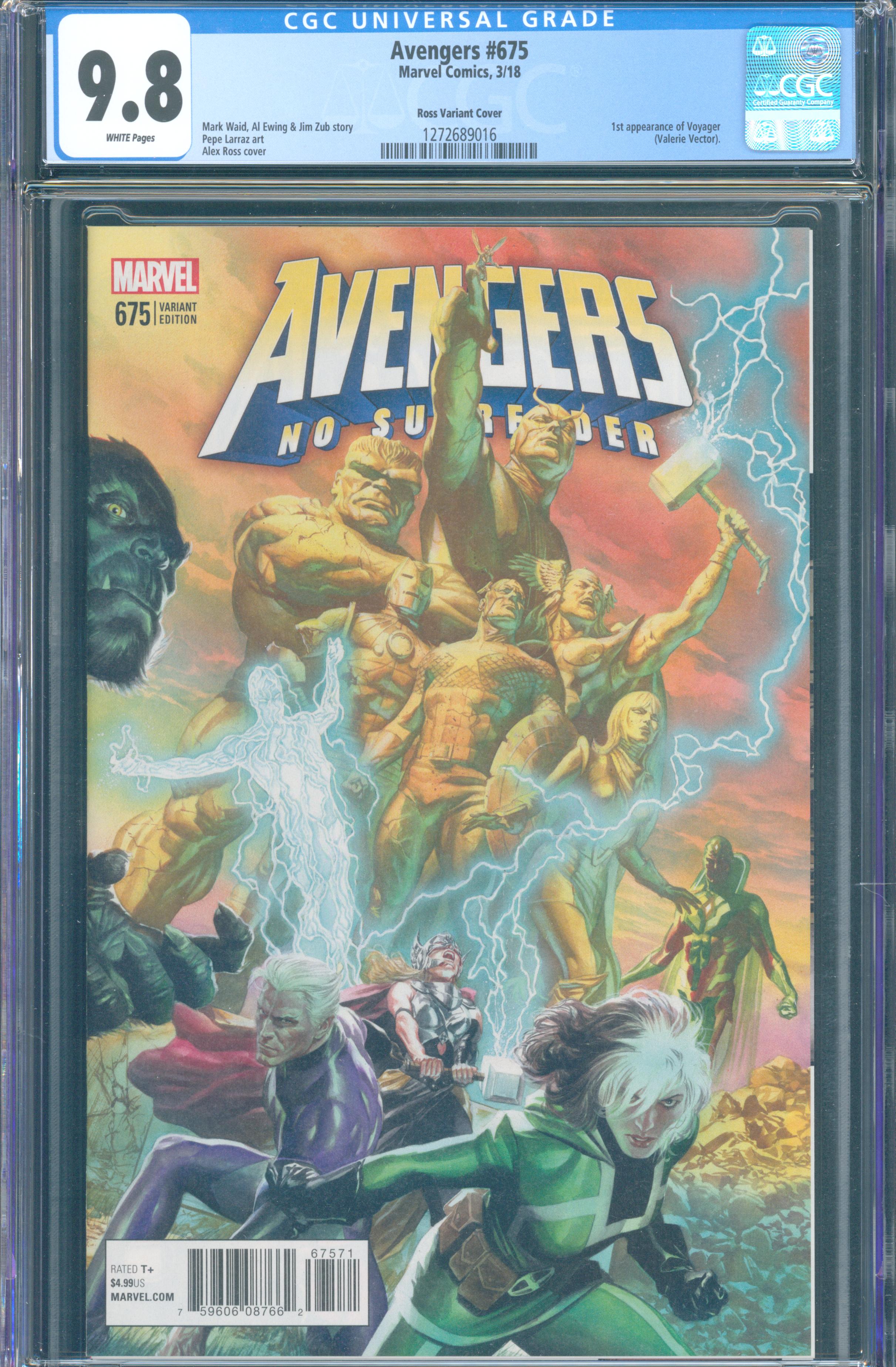 Avengers #675 (2018 Marvel) CGC 9.8 Ross 1:100 Variant