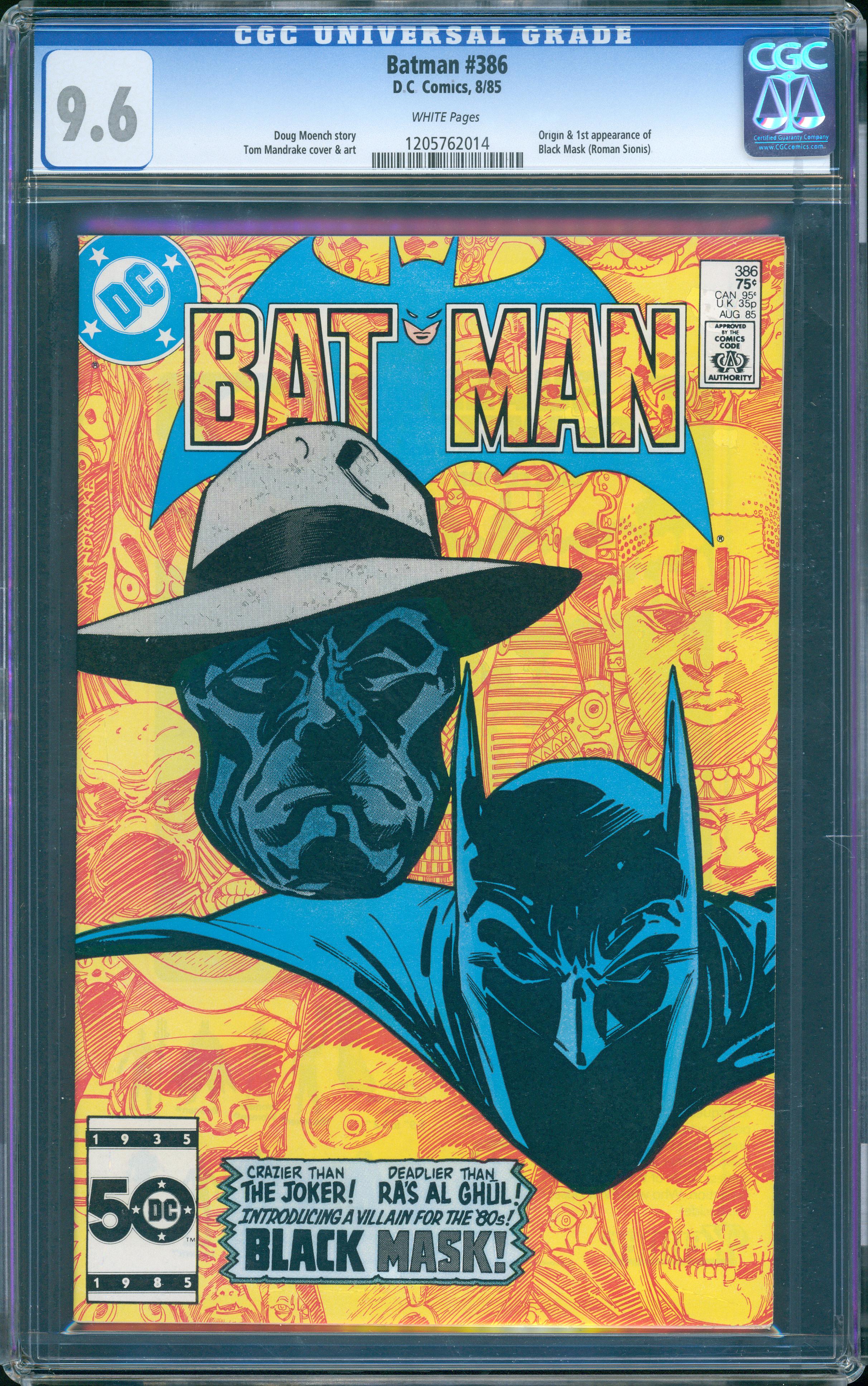 Batman #386 (Aug 1985, DC) CGC 9.6