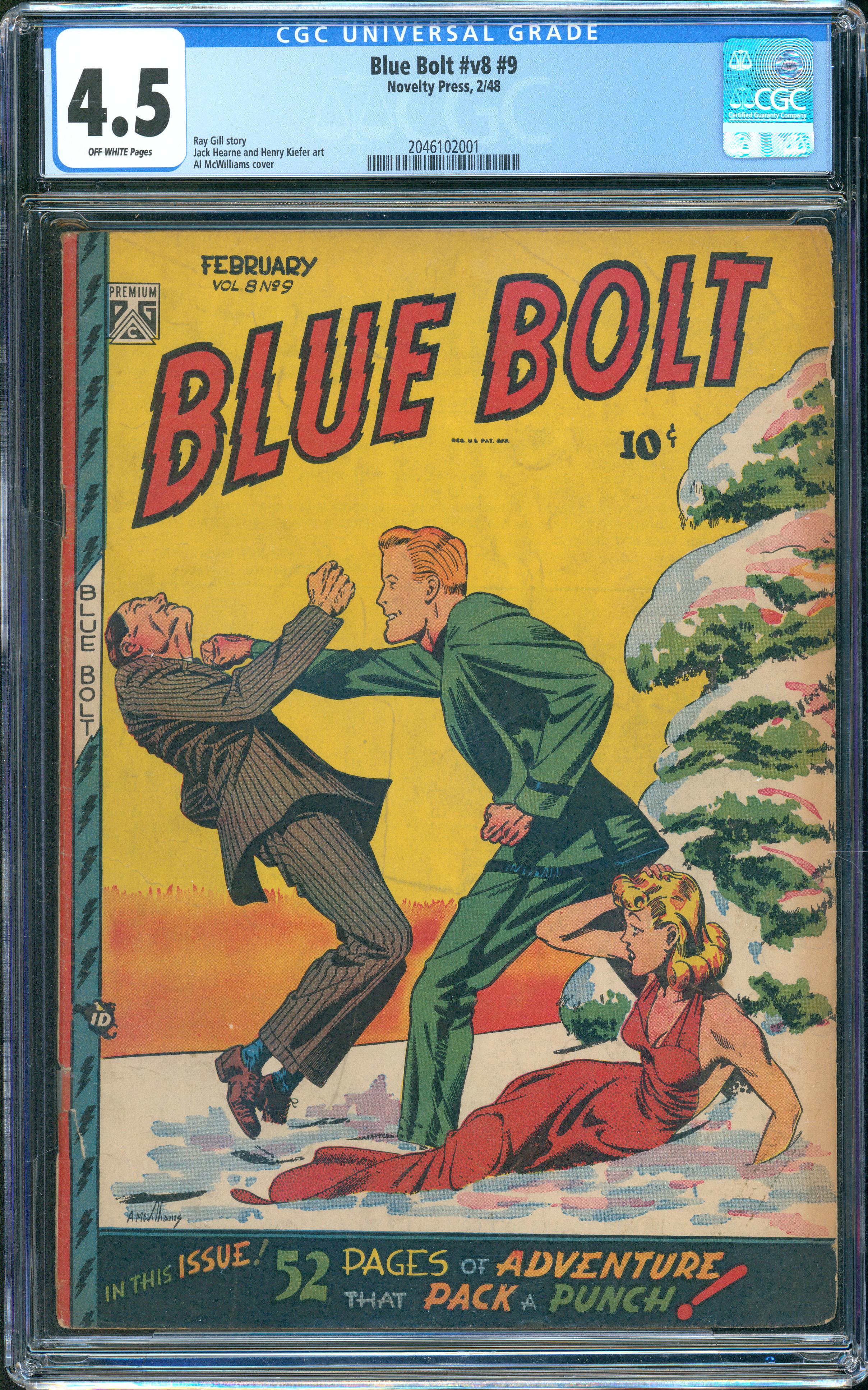 Blue Bolt Vol. 8 #9 (Novelty Press, 1948) CGC 4.5