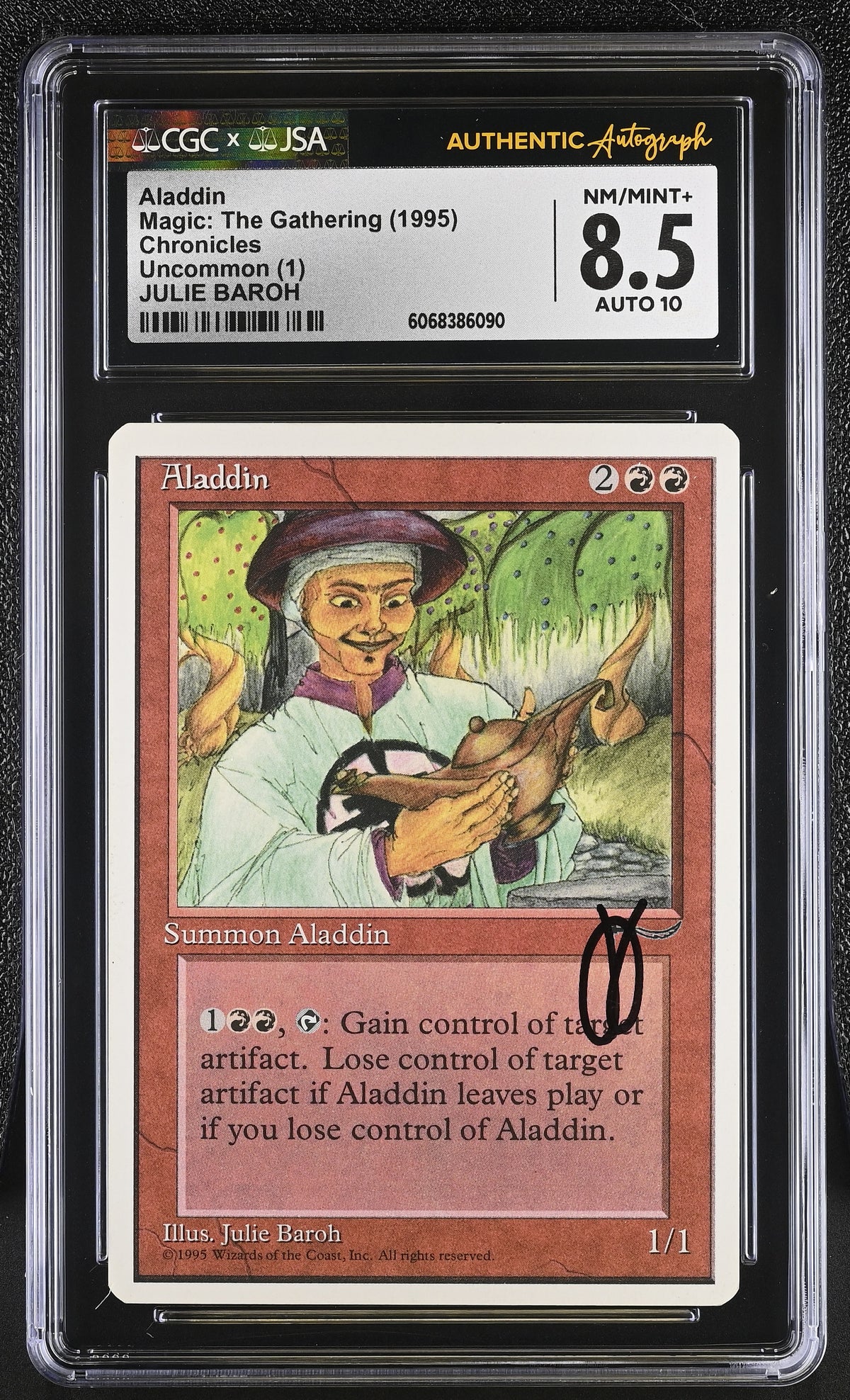 1995 Magic the Gathering Chronicles (White Border) Aladdin CGC 8.5