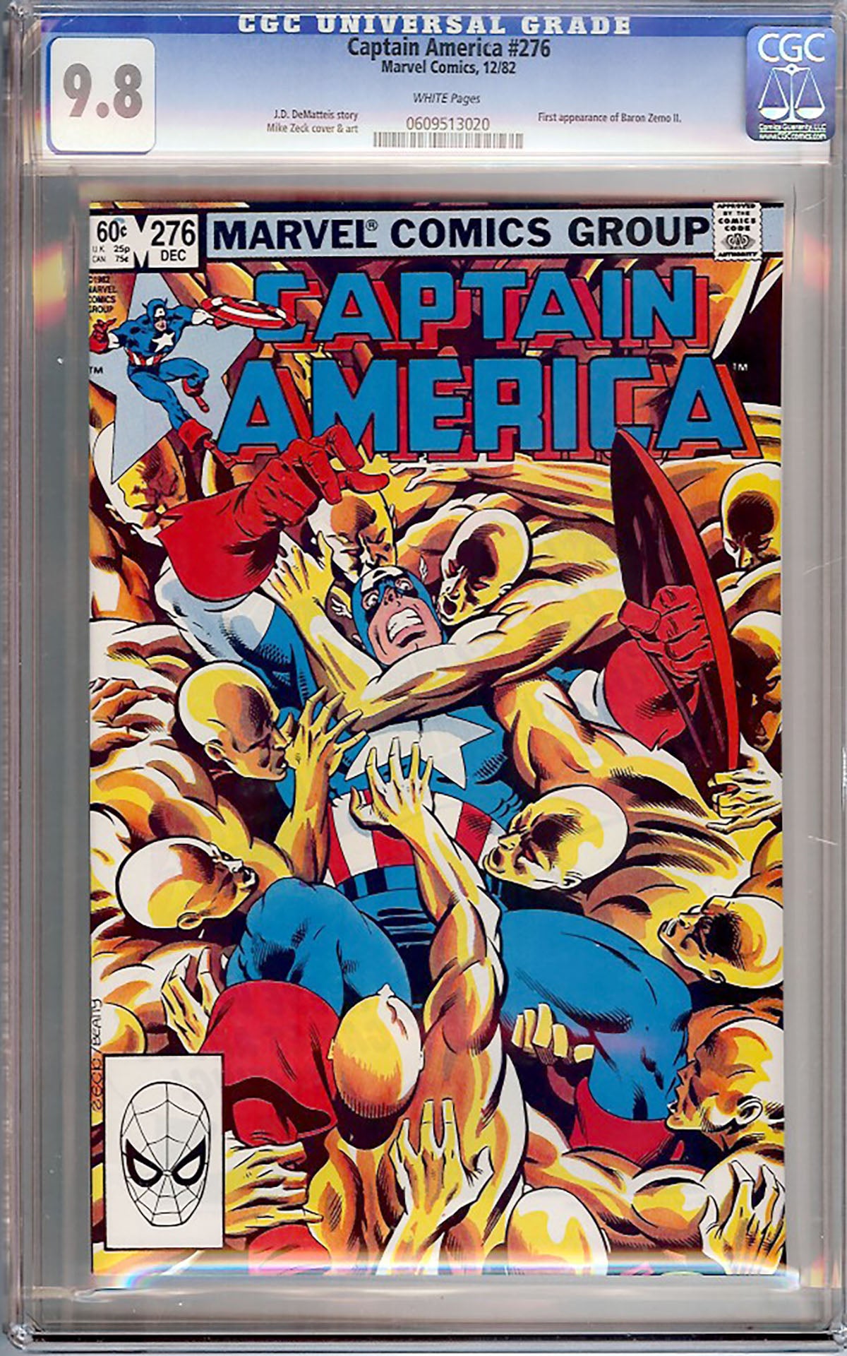 Captain America #276 (Marvel, 1982) CGC 9.8 - Highest Graded!