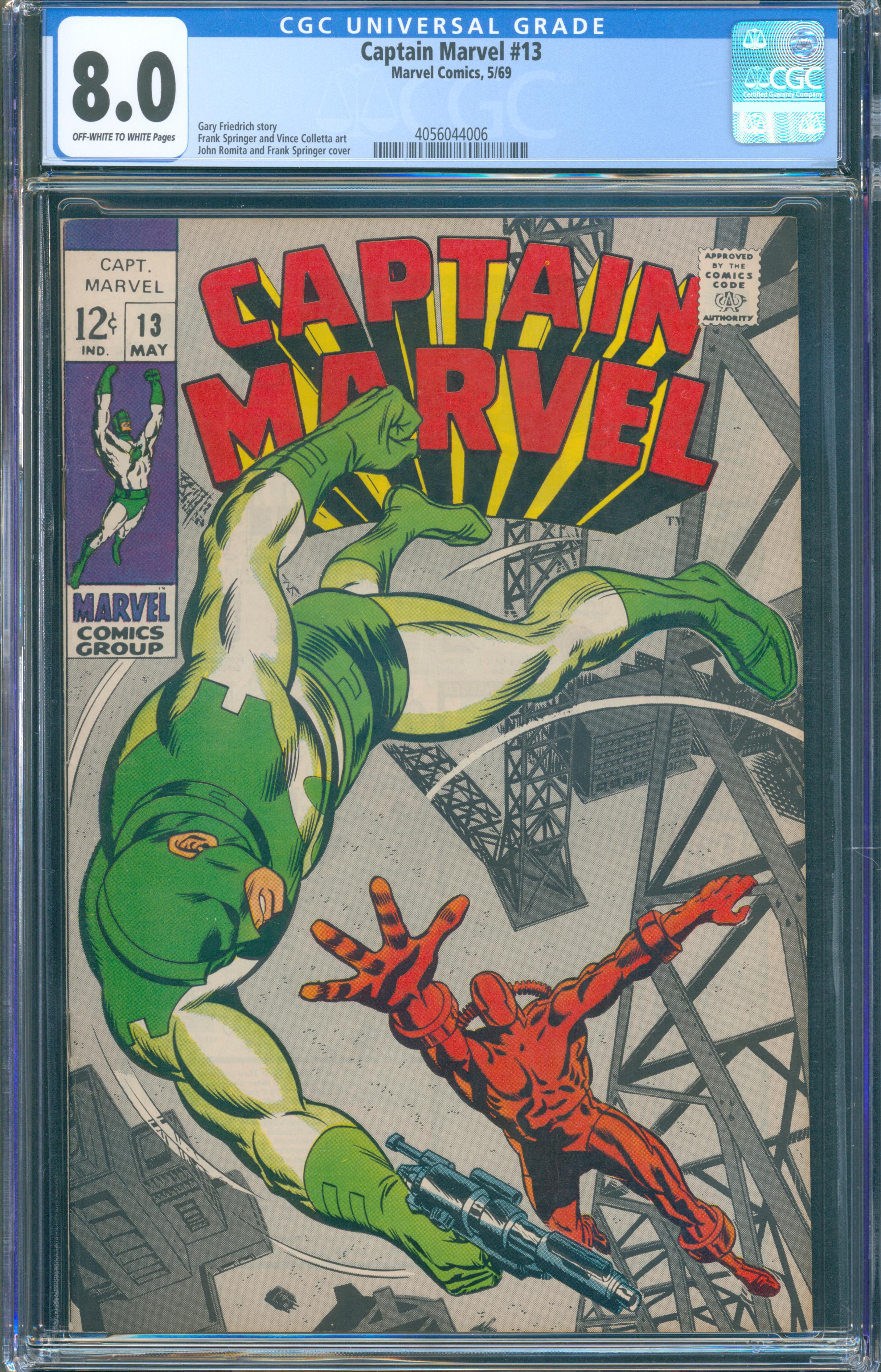 Captain Marvel #13 (1969, Marvel) CGC 8.0