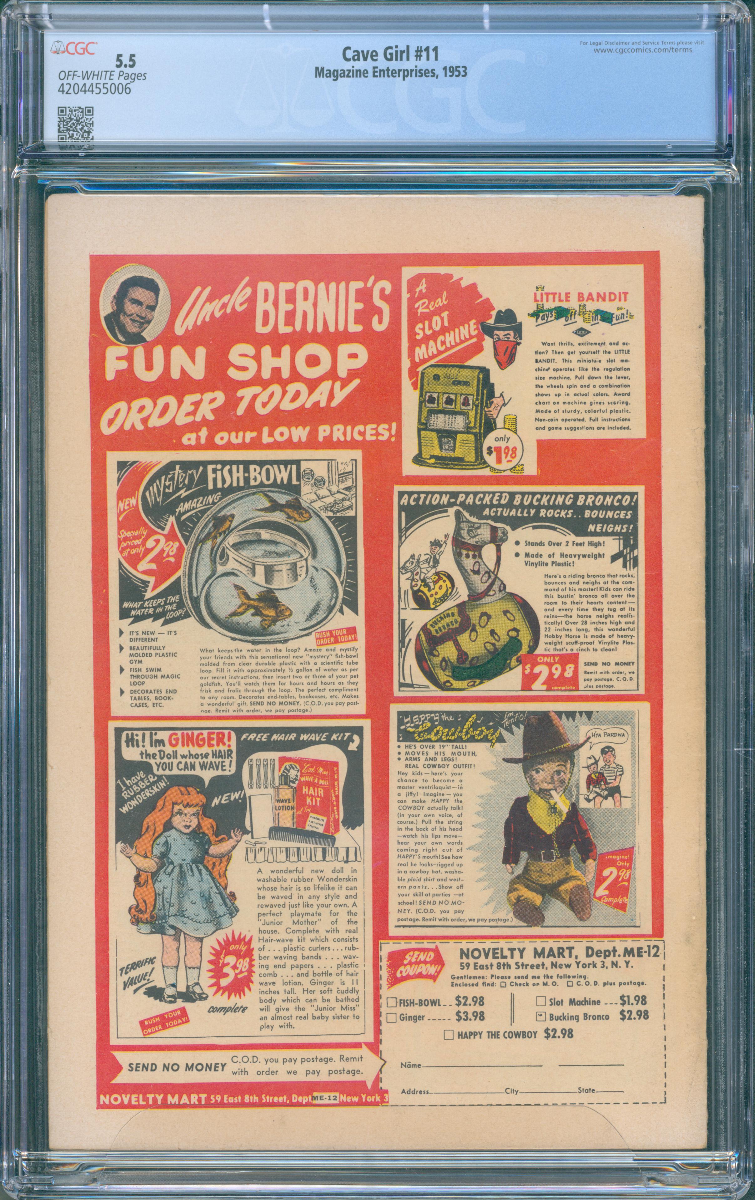 Cave Girl #11 (Magazine Enterprises, 1953) CGC 5.5