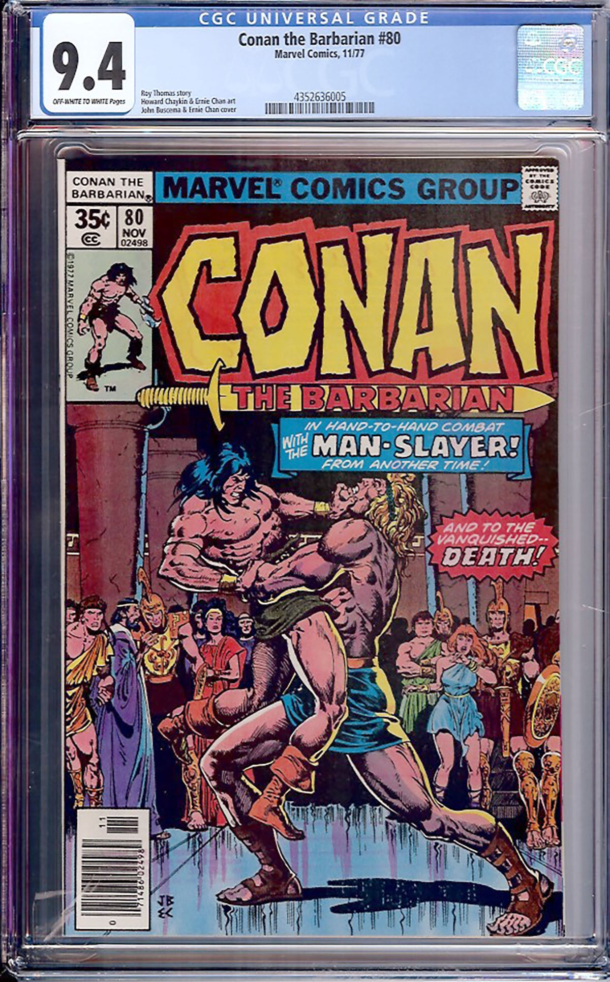Conan the Barbarian #80 (1977, Marvel Comics) CGC 9.4