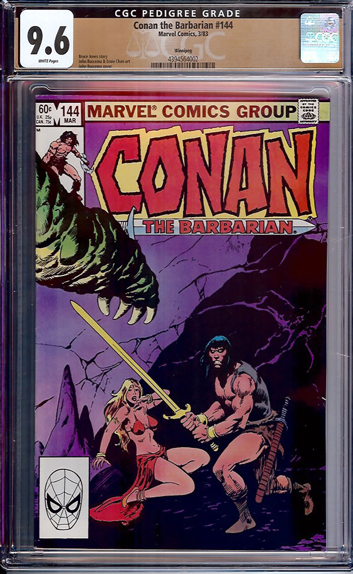 Conan the Barbarian #144 (1983, Marvel) CGC 9.6