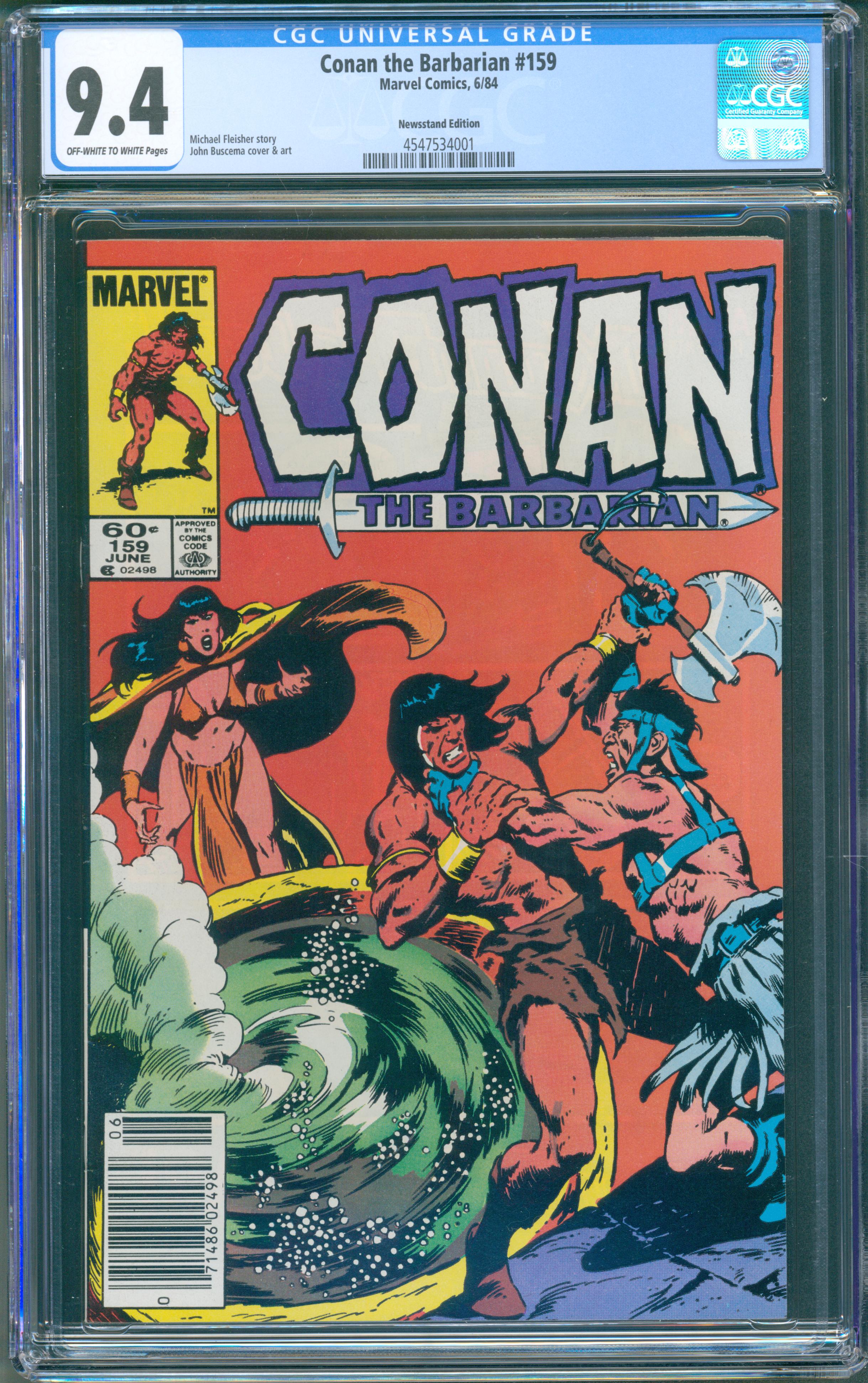 Conan the Barbarian #159 (Marvel, 1984) CGC 9.4