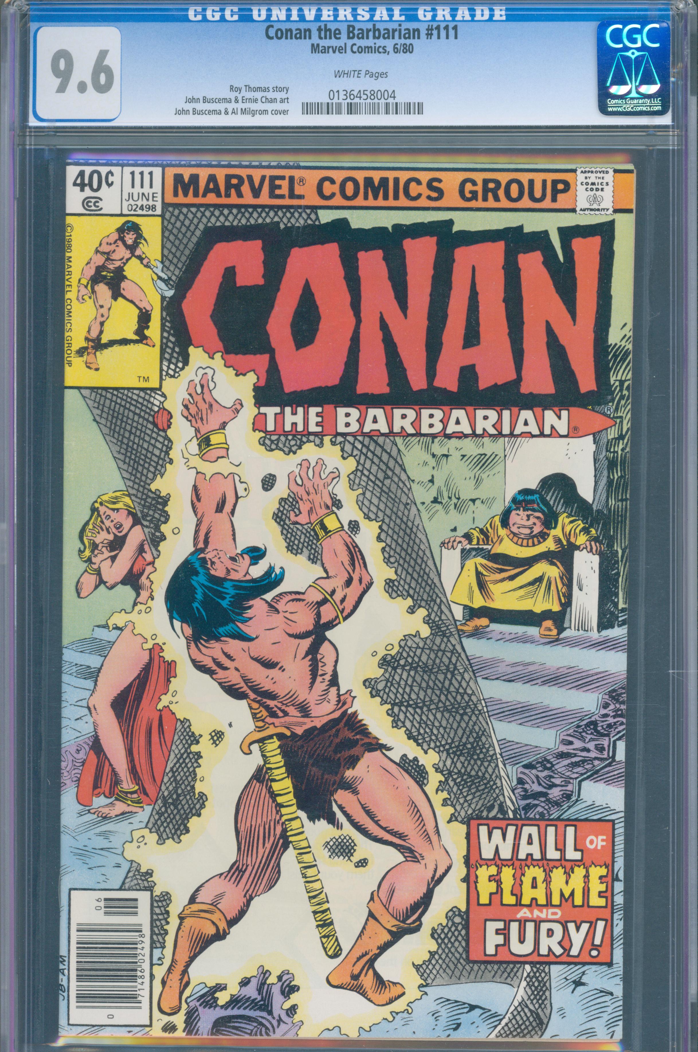 Conan the Barbarian #111 (June 1980, Marvel) CGC 9.6