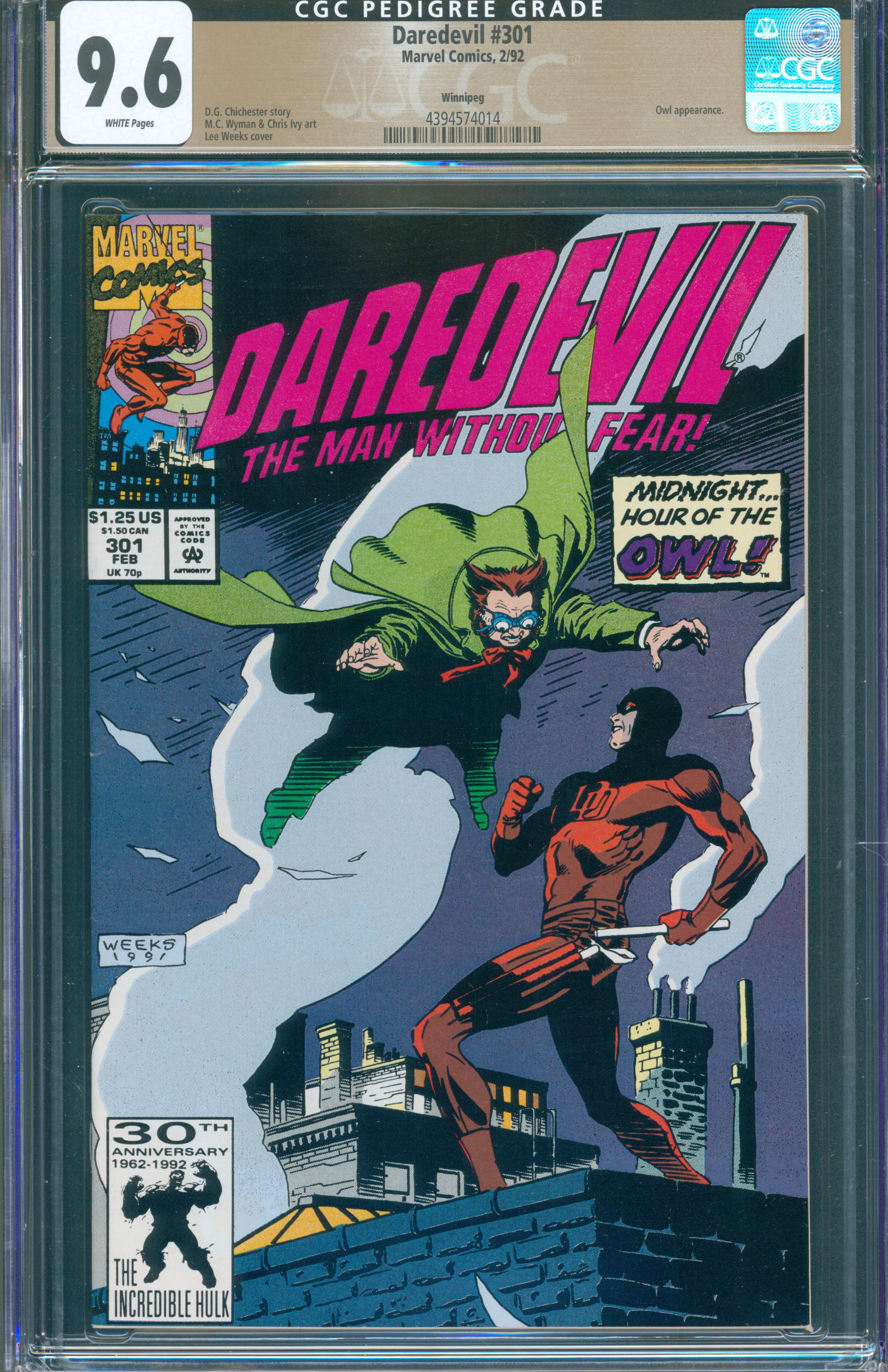 Daredevil #301 (Marvel, 1992) CGC 9.6