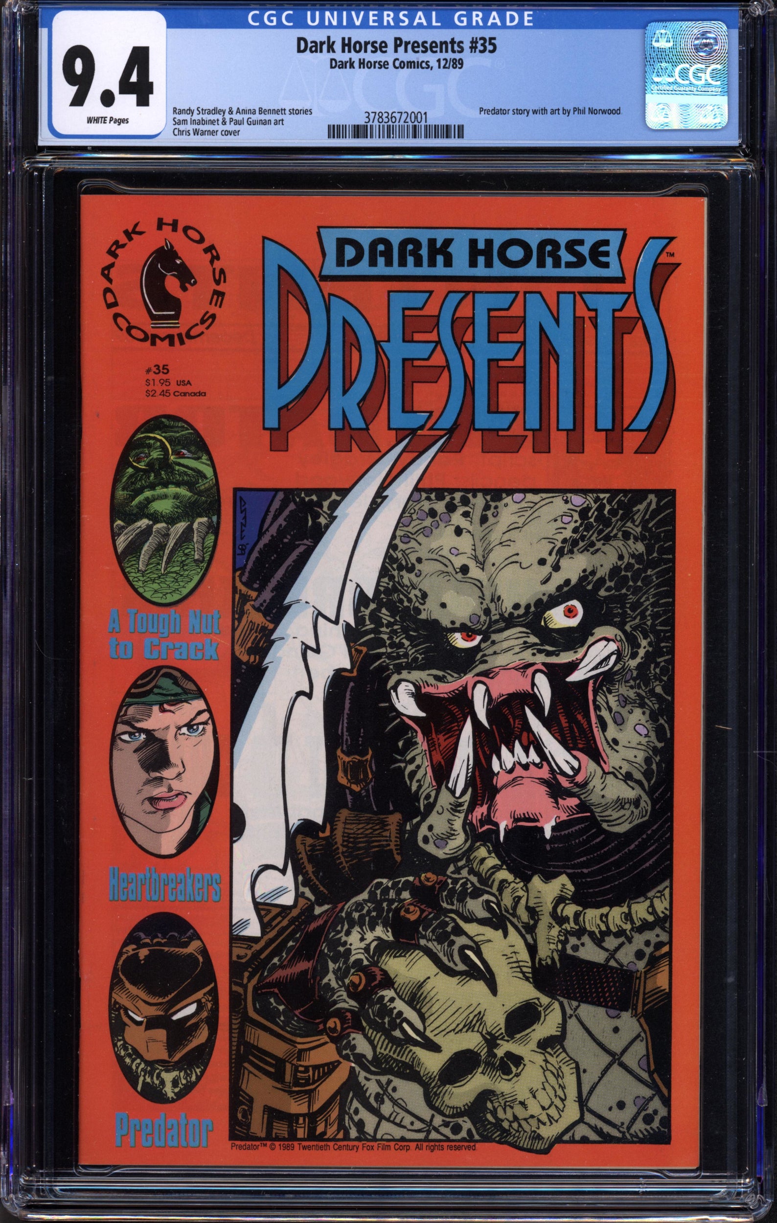 Dark Horse Presents #35 (Dec 1989) CGC 9.4 – Predator KEY