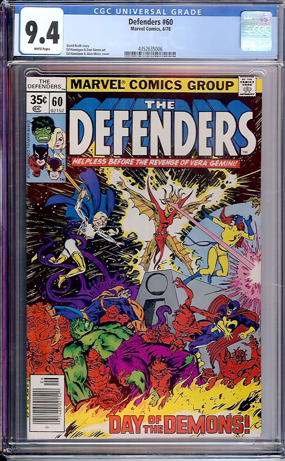 Defenders #60 (Marvel, 1978) CGC 9.4