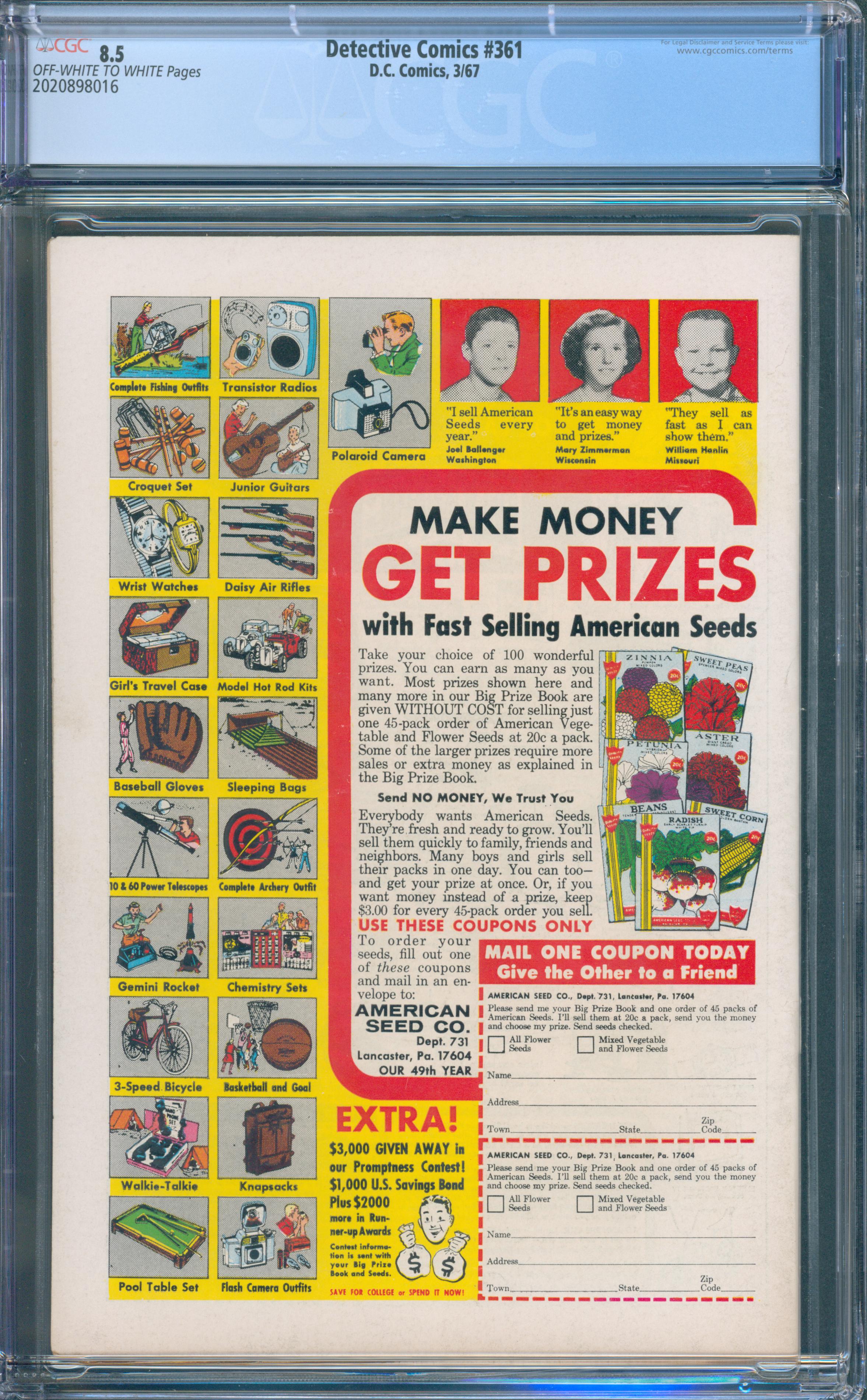 Detective Comics #361 (DC Comics, 1967) CGC 8.5