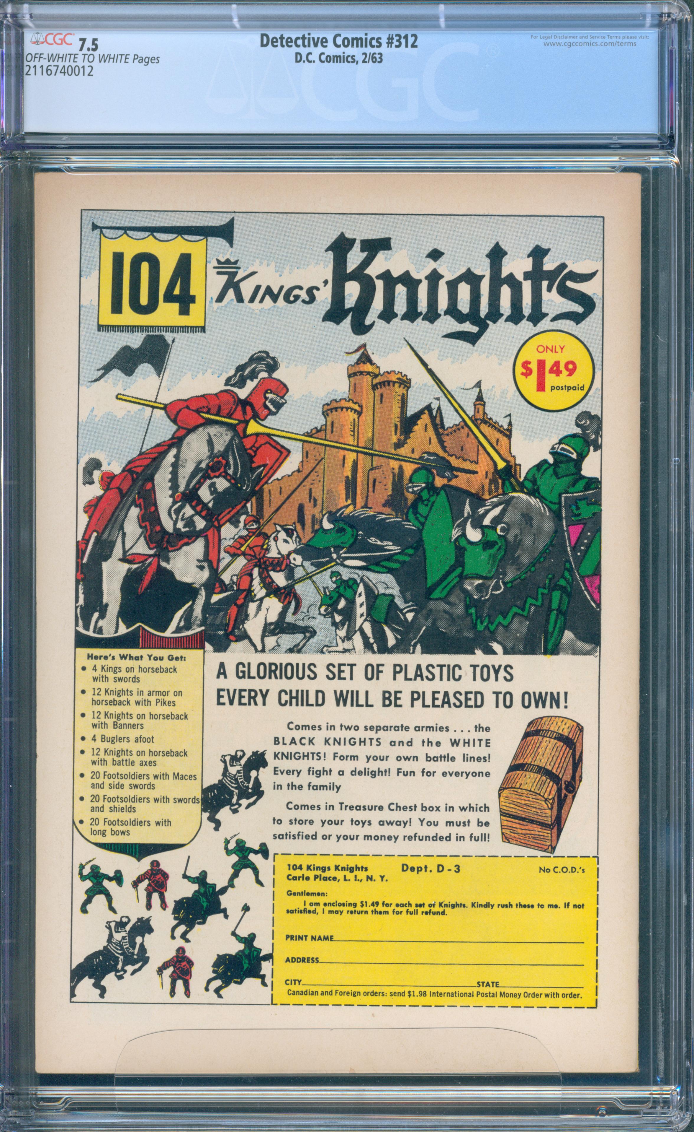 Detective Comics #312 (DC Comics, 1963) CGC 7.5