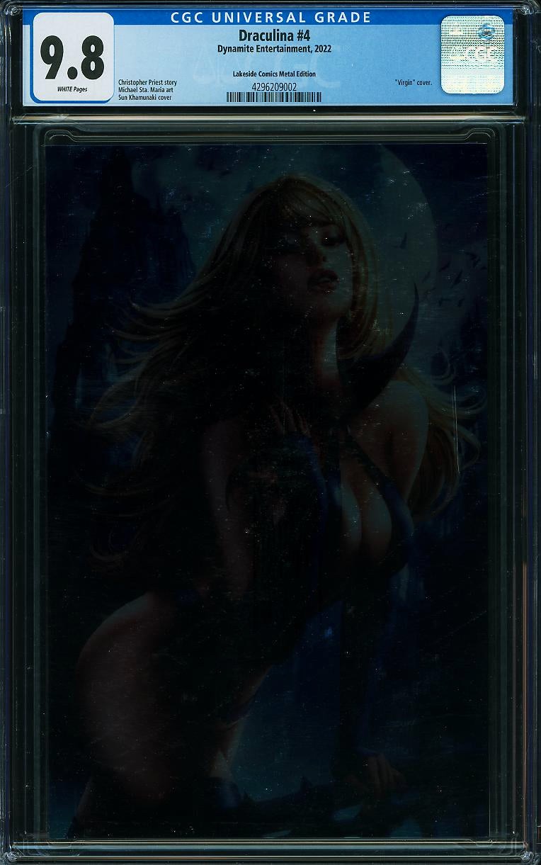 Draculina #4 Lakeside Comics Metal Edition Virgin (Dynamite, 2022) CGC 9.8