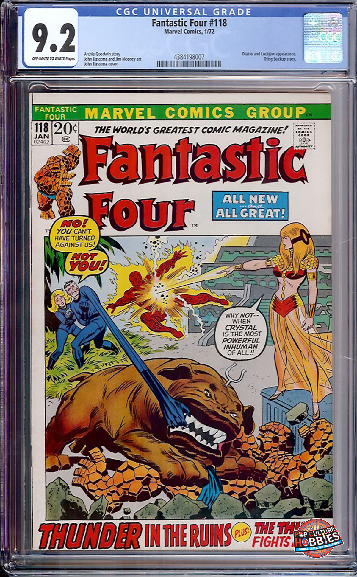 Fantastic Four #118 (Marvel Comics, 1972) CGC 9.2