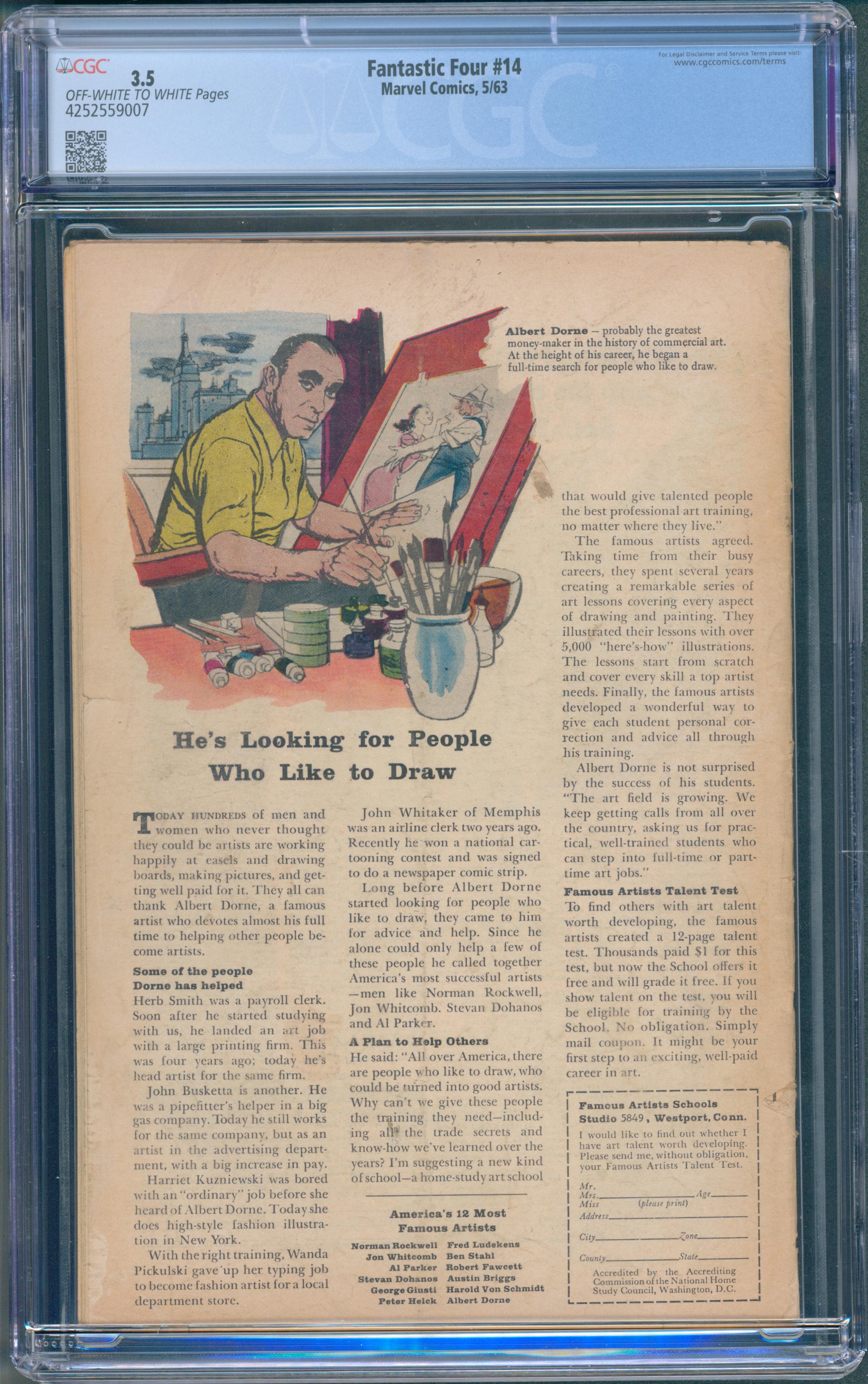 Fantastic Four #14 (Marvel, 1963) CGC 3.5 — KEY