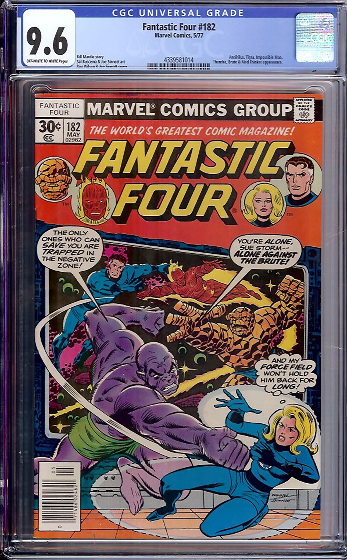 Fantastic Four #182 (Marvel, 1977) CGC 9.6