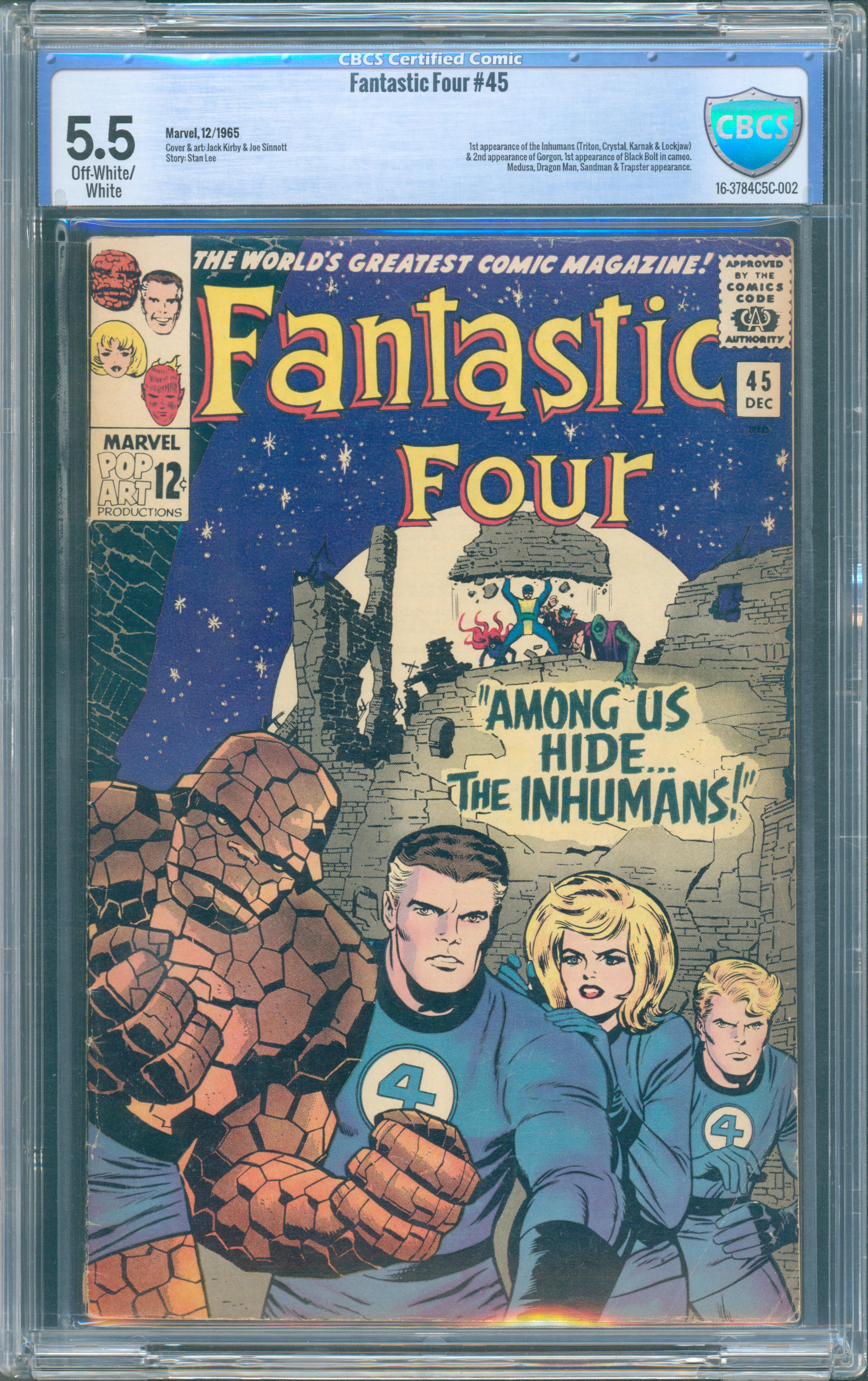 Fantastic Four #45 (Marvel, 1965) CBCS 5.5 | 1st Inhumans Team Appearance