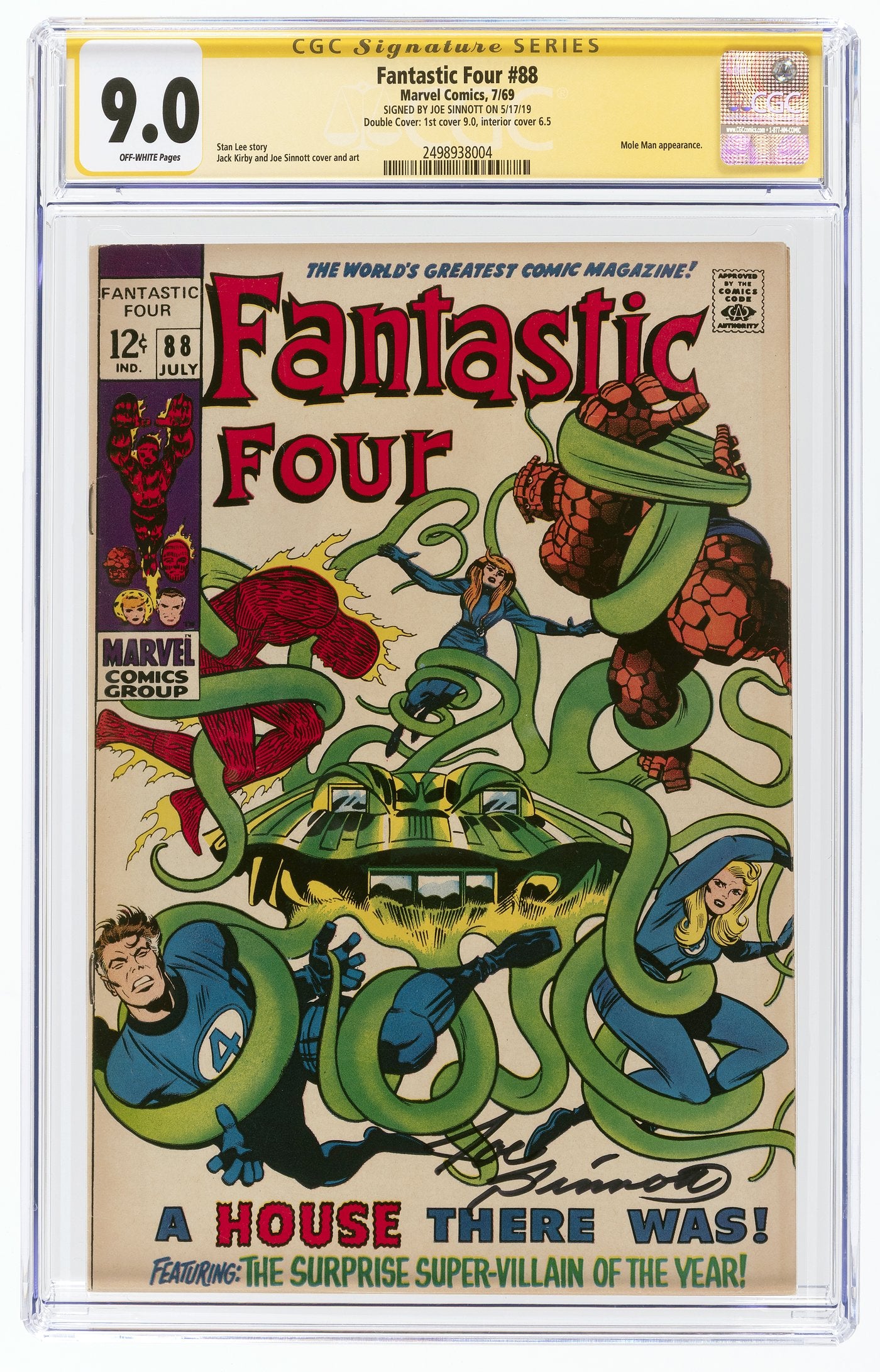 Fantastic Four #88 (Marvel, 1969) CGC 9.0 (Signature Series) DBL CVR