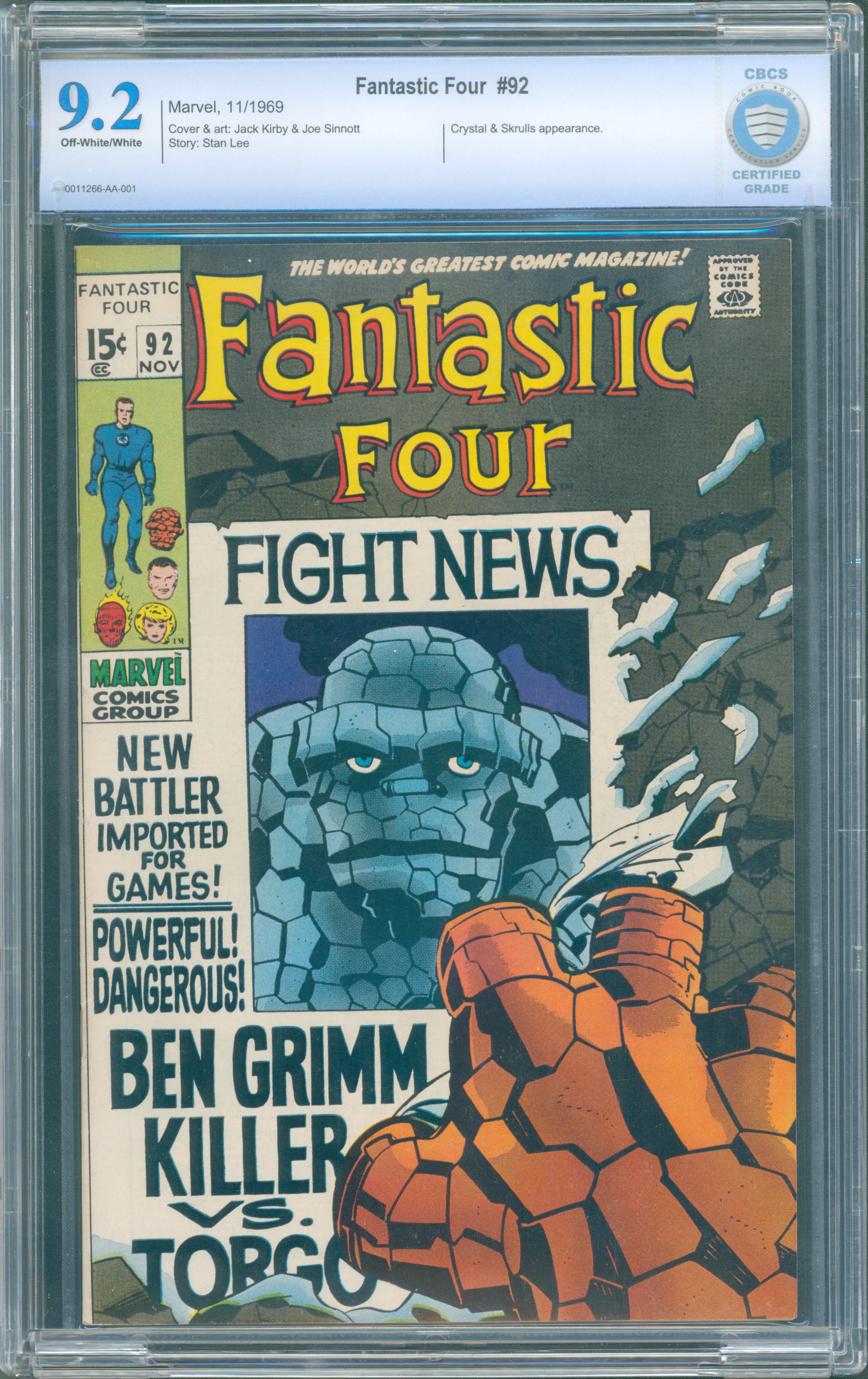 Fantastic Four #92 (Marvel, 1969) CBCS 9.2