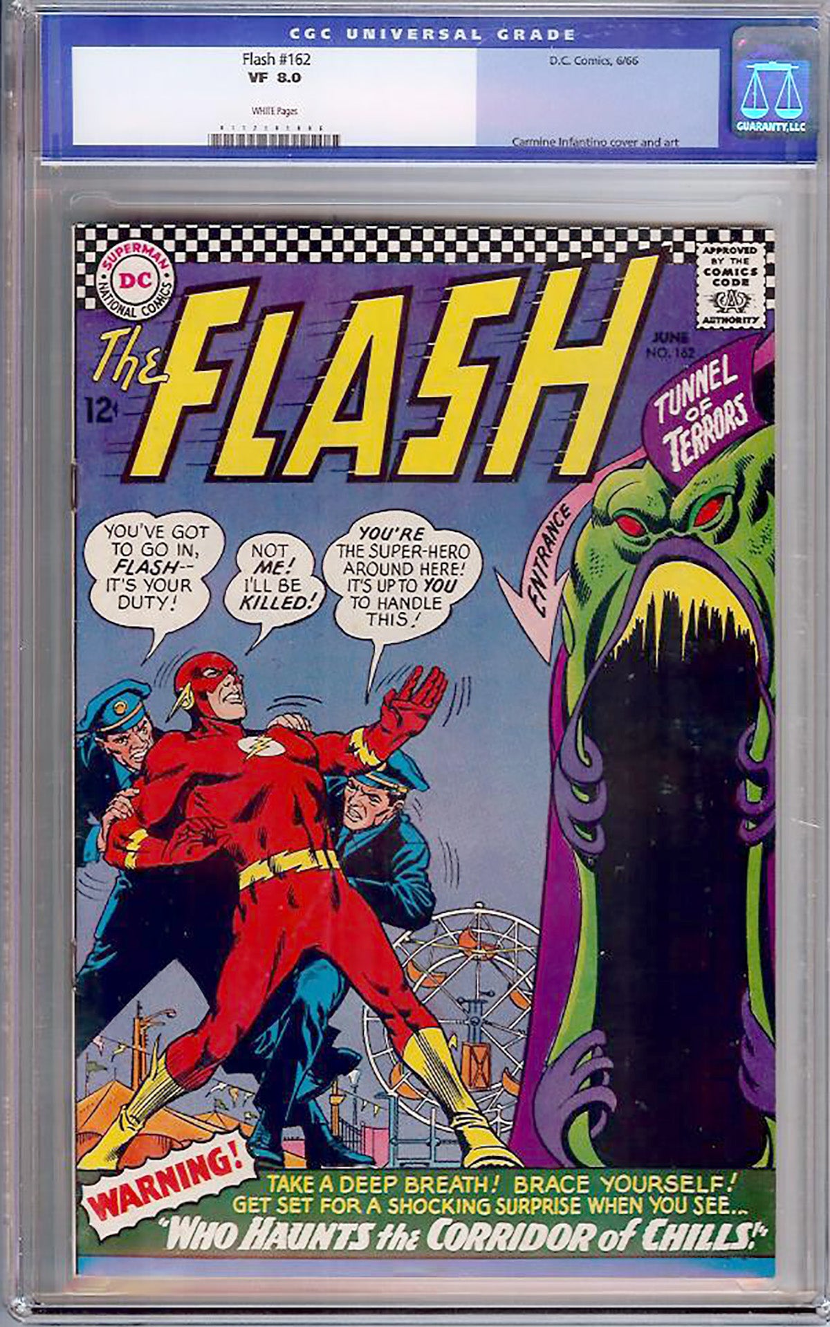 The Flash #162 (1966, DC) CGC 8.0 White Pages