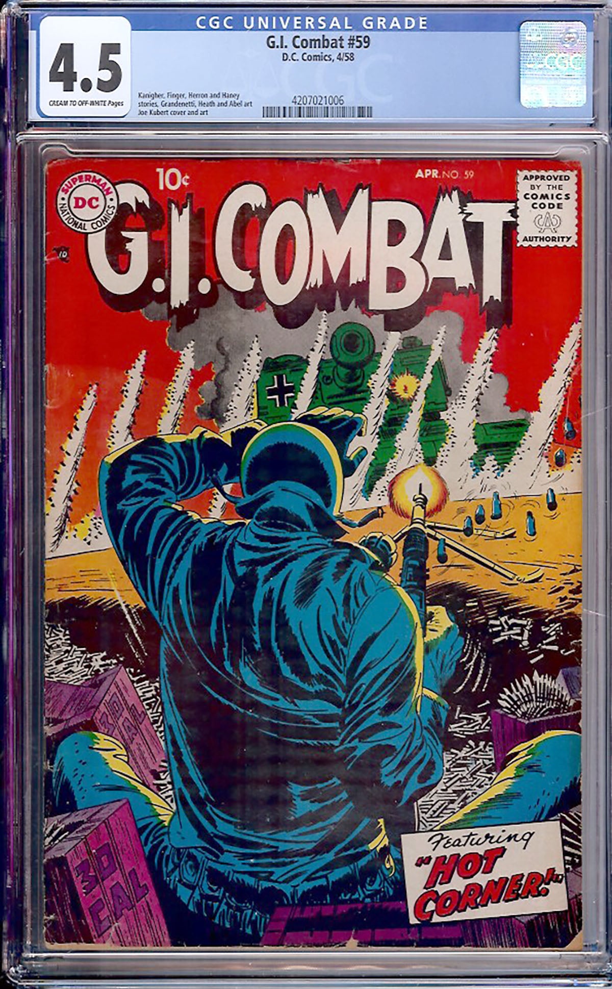 G.I. Combat #59 (DC, 1958) CGC 4.5