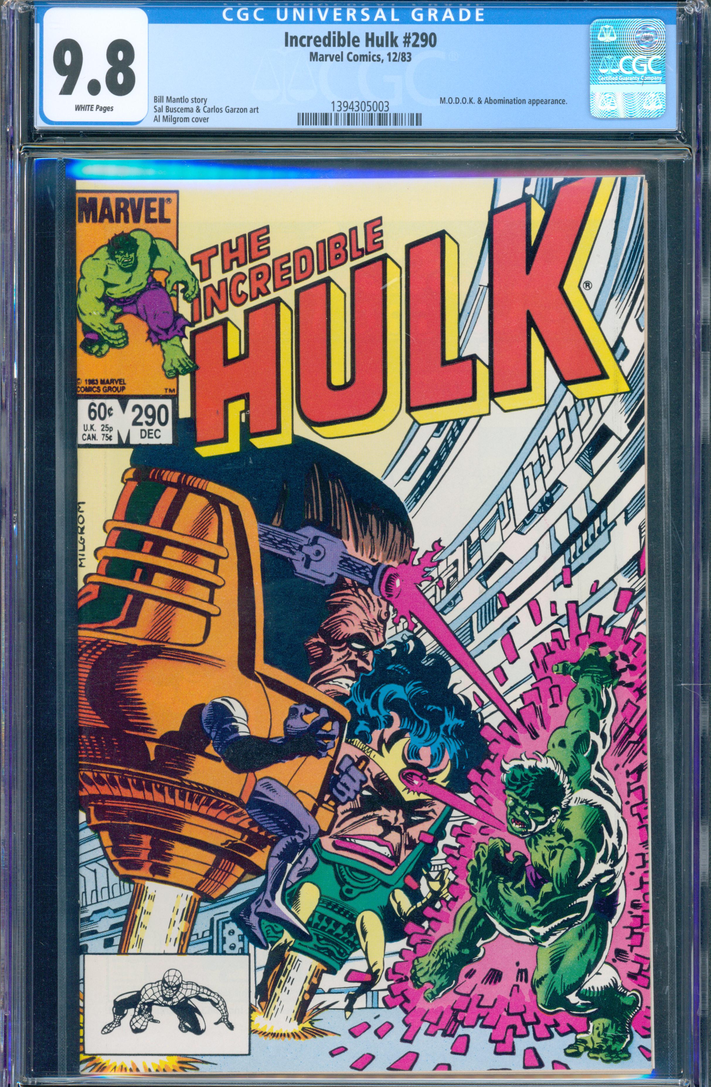The Incredible Hulk #290 (Marvel, 1983) CGC 9.8 - Highest Graded