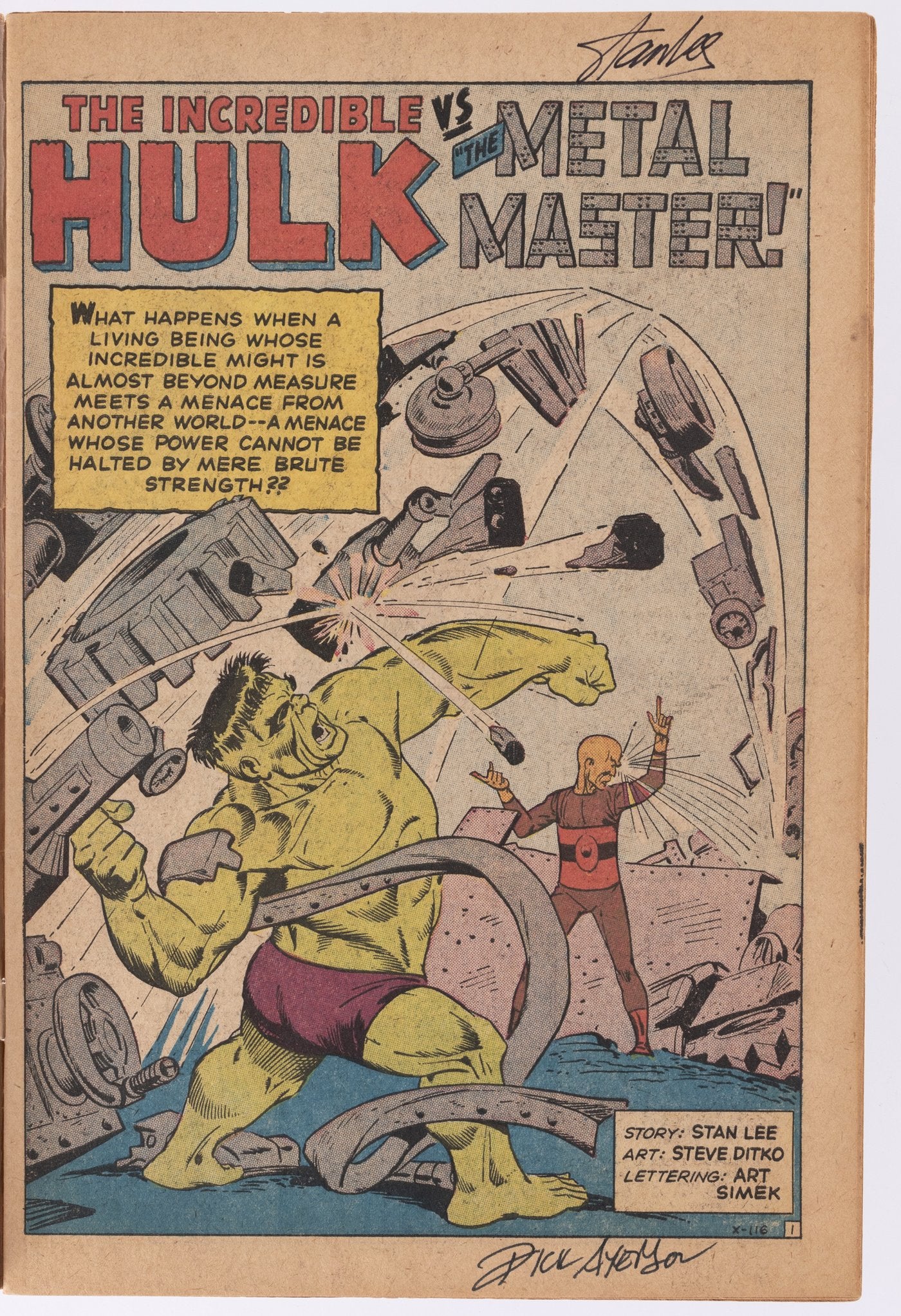 Incredible Hulk #6 (Marvel, 1963) CBCS 3.5 C/OW Verified SS