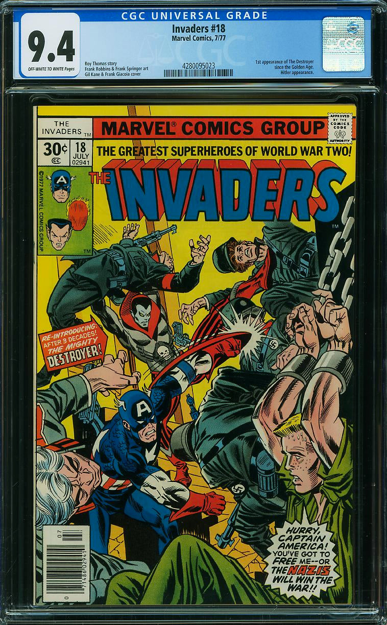 Invaders #18 (Marvel, 1977) CGC 9.4