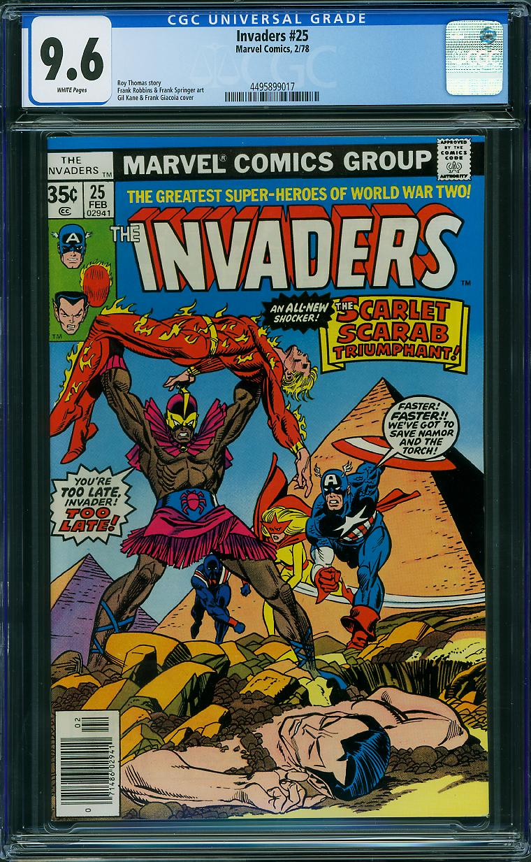 Invaders #25 (Marvel, 1978) CGC 9.6 White Pages