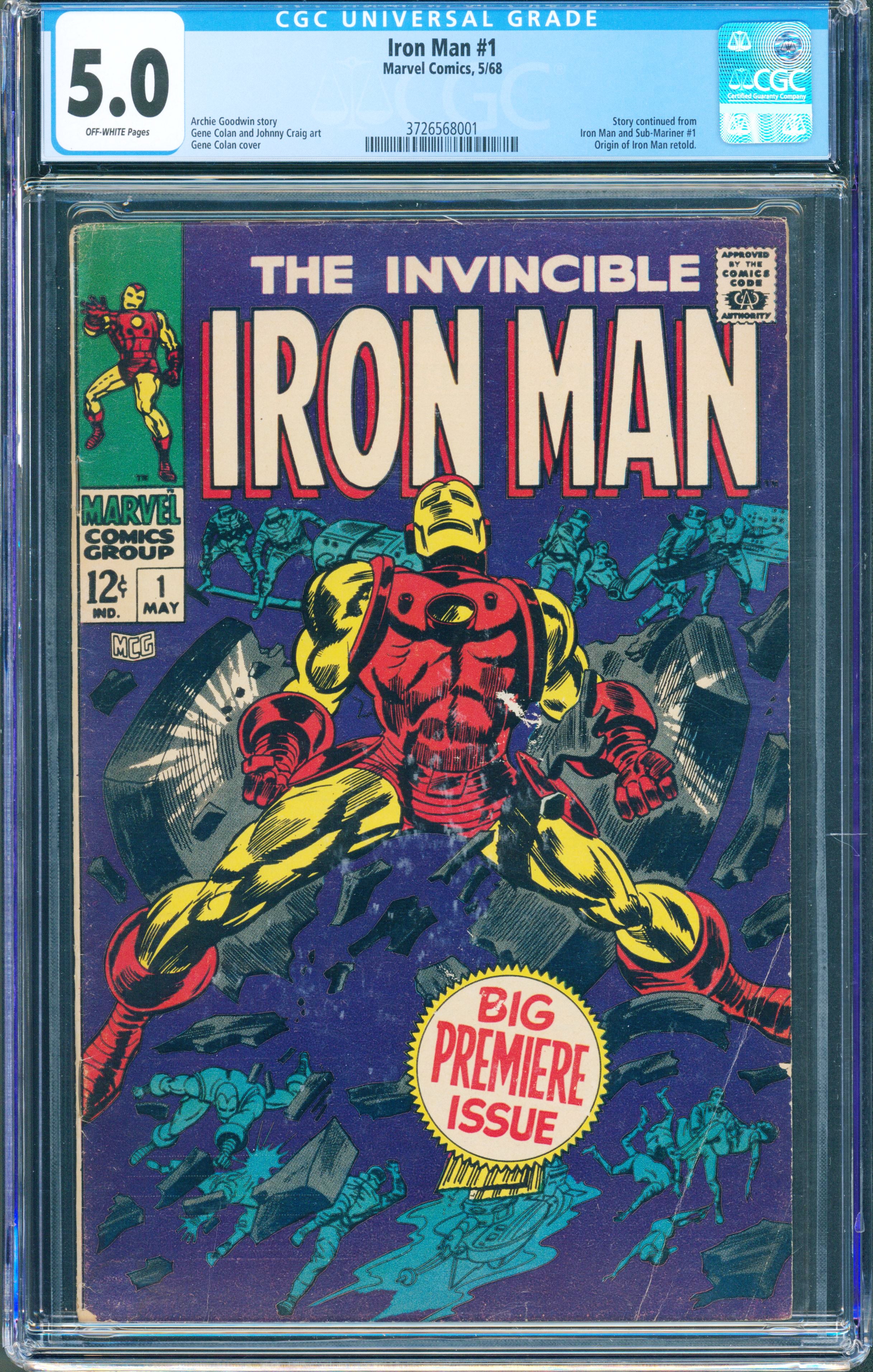 Iron Man #1 (1968) CGC 5.0 | Premiere Issue & Origin Retold