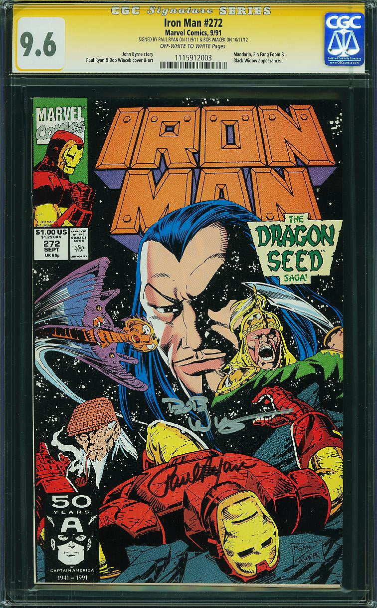 Iron Man #272 (1991) CGC SS 9.6 Signed Paul Ryan & Bob Wiacek