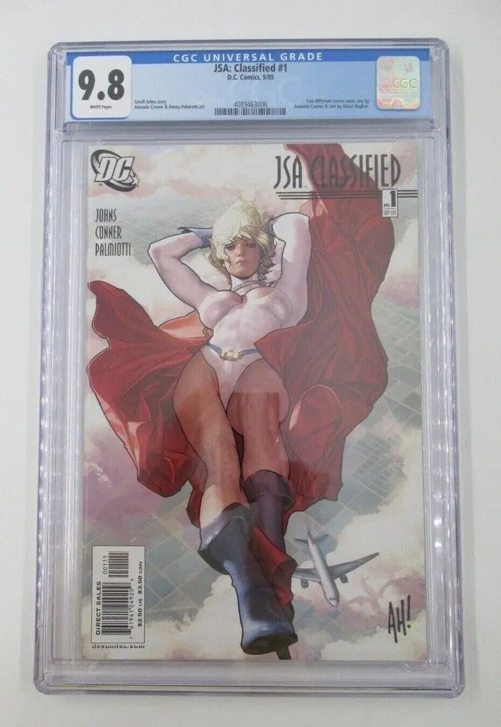 JSA Classified #1 (2005, DC) CGC 9.8 Adam Hughes Power Girl Cover