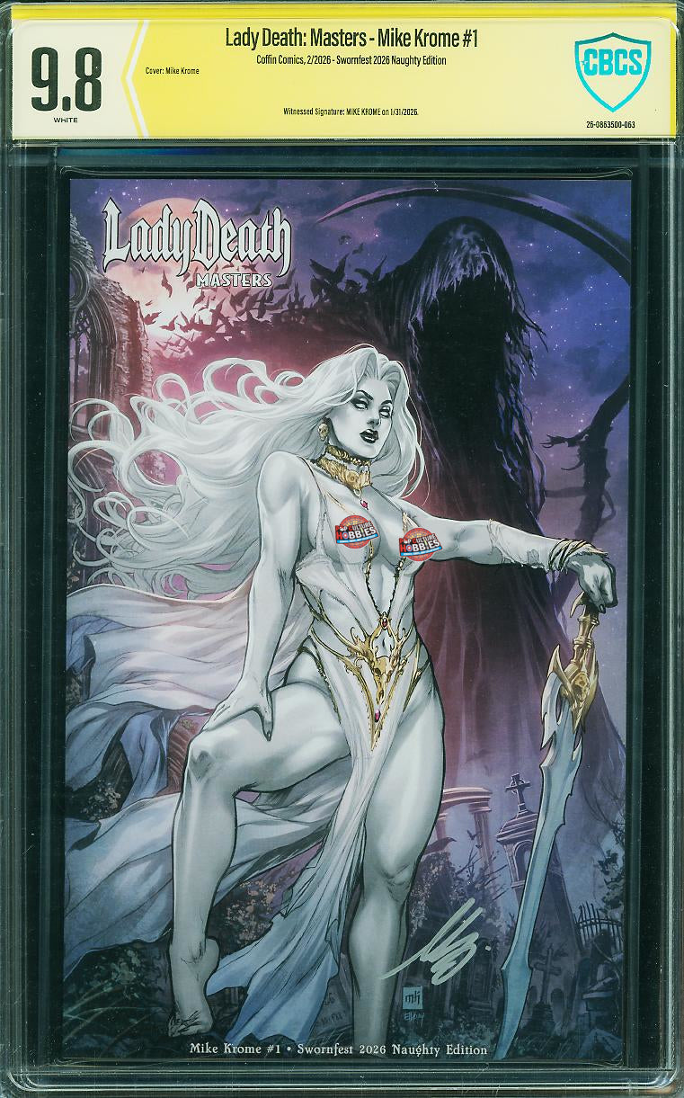 Lady Death: Masters – Mike Krome #1 (Coffin Comics, 2026) CBCS 9.8 Signed
