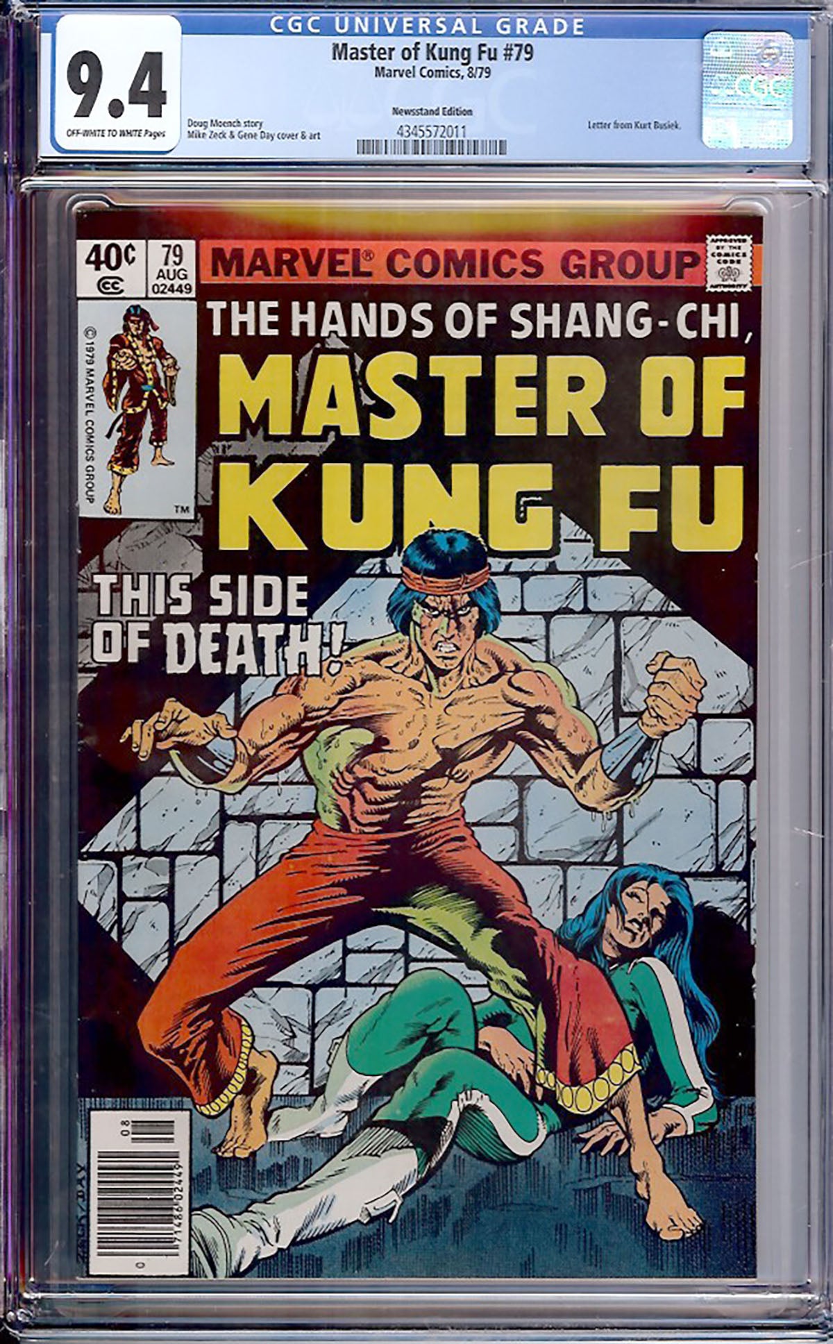 Master of Kung Fu #79 (Marvel, 1979) CGC 9.4 Newsstand Edition