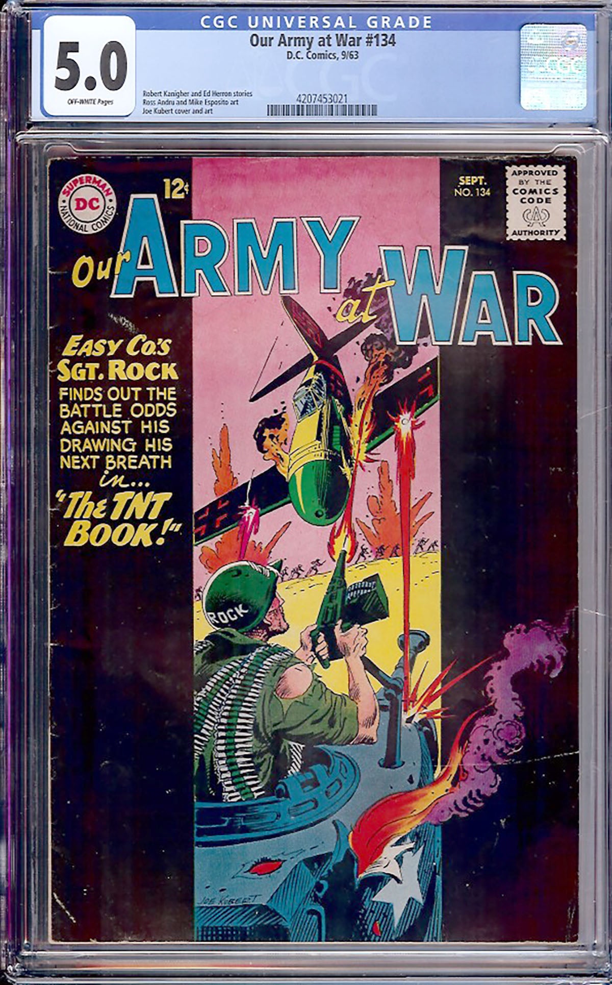 Our Army at War #134 (DC, 1963) CGC 5.0 - Scarce