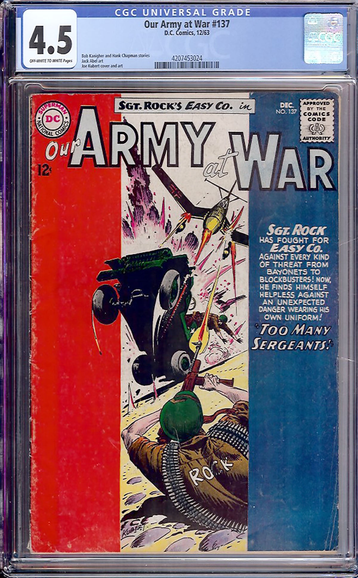 Our Army at War #137 (DC, 1963) CGC 4.5 - Scarce