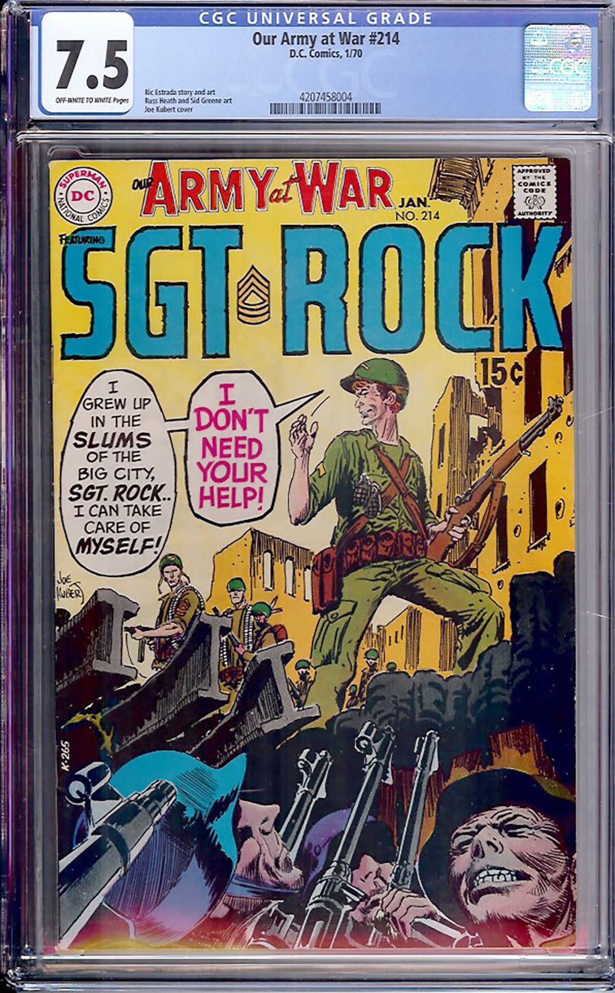 Our Army at War #214 (DC, 1970) CGC 7.5